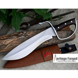 BUTTERFLY KUKRI / 12 inches long Blade / Hand forged Bowie knife / Made from Leaf spring of truck / Tempered / Sharpen/ Ready to use