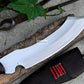 KHOPESH MACHETE/ 14 inches Long Blade hand forged Egyptian  khopesh sword /Leaf spring of truck /Sharpen/Tempered/Ready to use/knife/knives