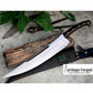 JUNGLE MACHETE / Large Jungle Clever/18 inches Long Blade Heavy duties machete/ Full tang/ Leaf spring of truck/ Tempered/Sharpen/Working