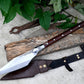 HUNTING SPEAR / hand forged spear /9 inches Long Blade spear/ throwing Spear/ Full tang/ Leaf spring of truck/ Tempered/Sharpen