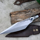 HUNTING SPEAR / hand forged spear /9 inches Long Blade spear/ throwing Spear/ Full tang/ Leaf spring of truck/ Tempered/Sharpen