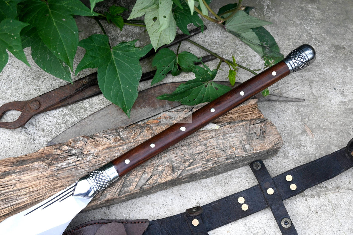 HUNTING SPEAR / hand forged spear /9 inches Long Blade spear/ throwing Spear/ Full tang/ Leaf spring of truck/ Tempered/Sharpen