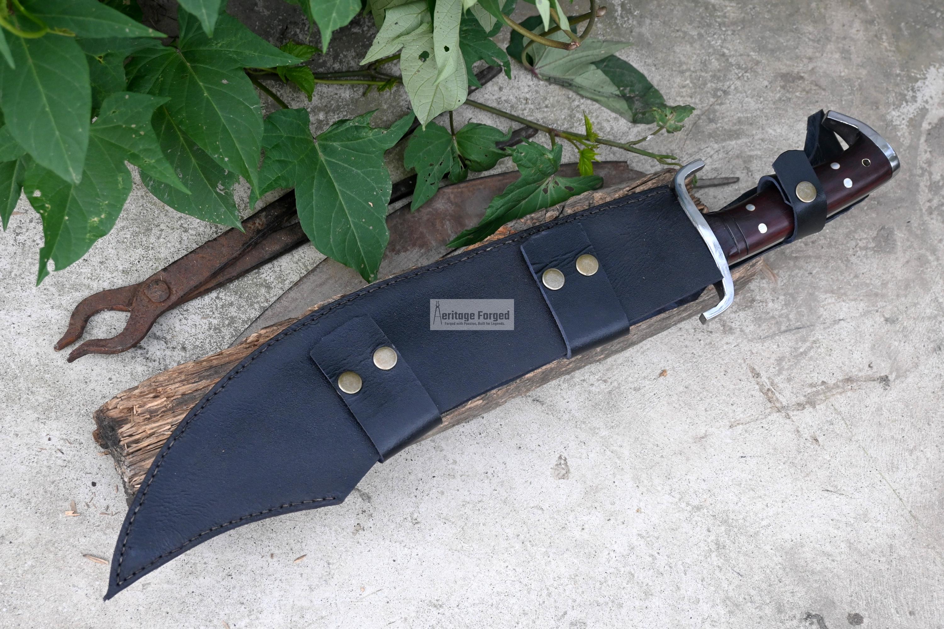 DAO MACHETE / Large Jungle Machete/16 inches Long Blade Heavy duties machete/ Full tang/ Leaf spring of truck/ Tempered/Sharpen/Working