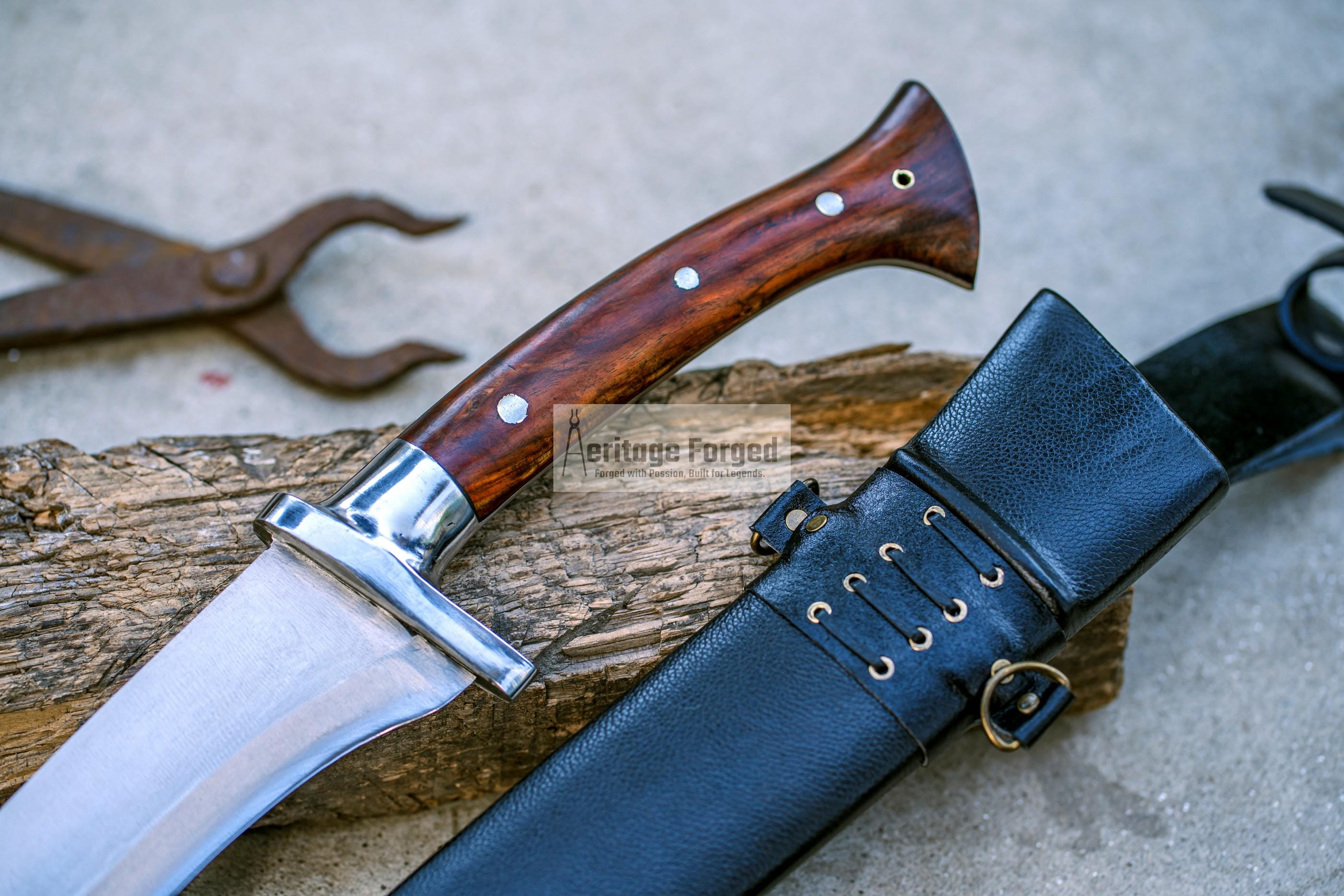 JUNGLE MACHETE / Large Jungle Machete/19 inches Long Blade Heavy duties machete/ Full tang/ Leaf spring of truck/ Tempered/Sharpen/Working