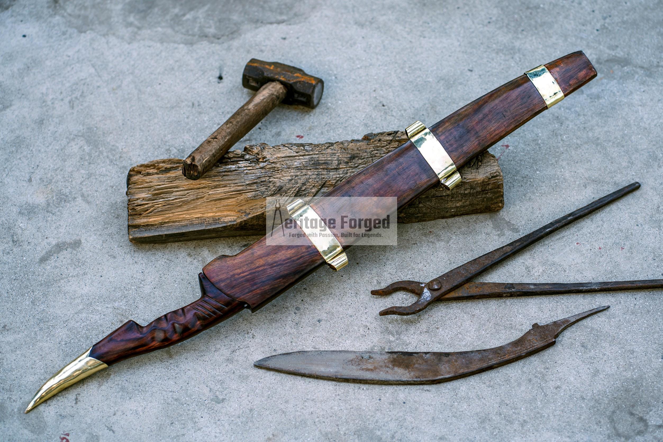 CEREMONIAL SWORD /20 inches long Blade Hand Forged Filipino Sword/ Machete/Handmade from Leaf spring of Truck-Balance water tempered/Sharp
