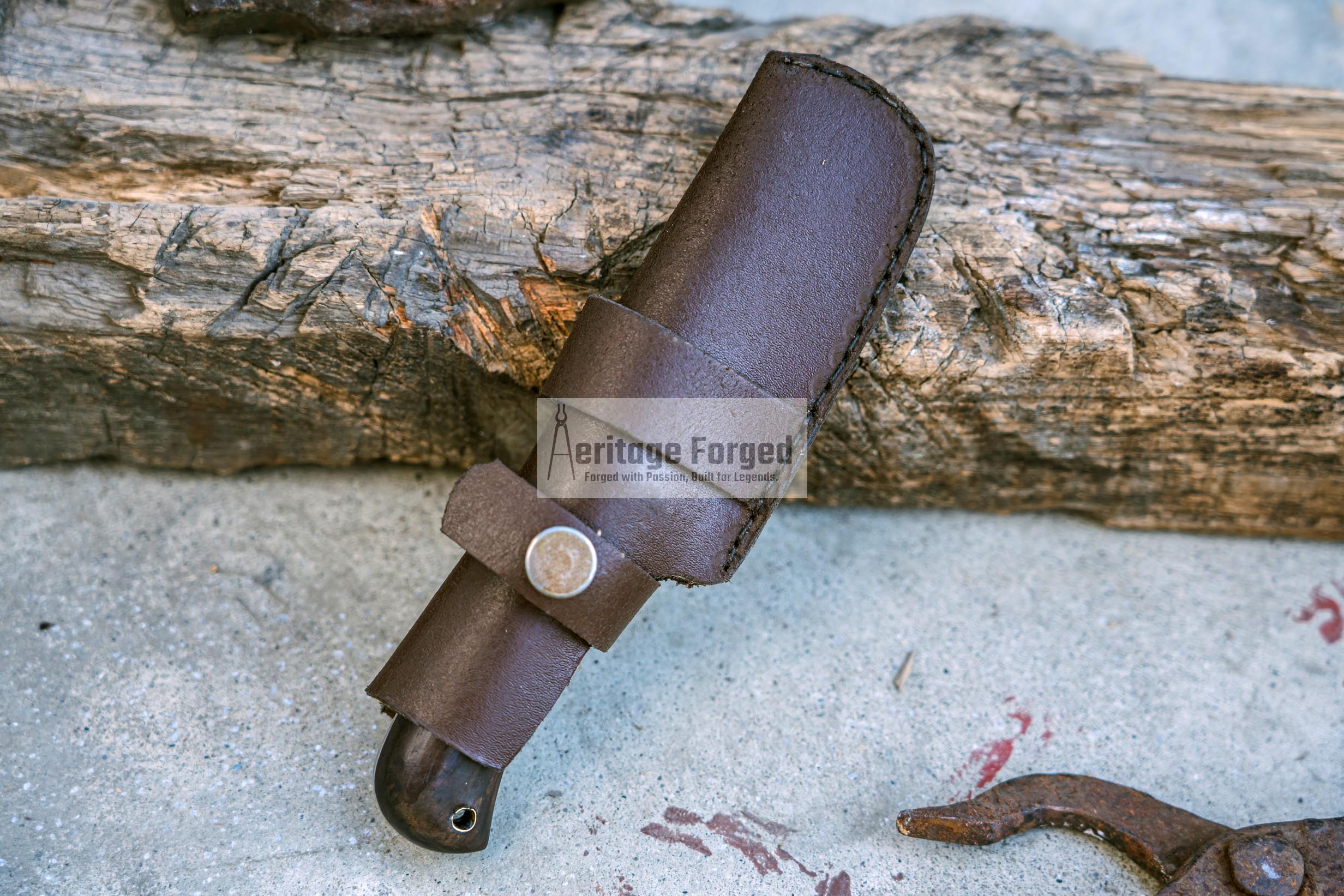 MINI CHOPPER KNIFE/5 inches long blade hunting knife/handmade knife/Leaf spring of truck/wooden Handle/Sharpen/Tempered/knife/knives
