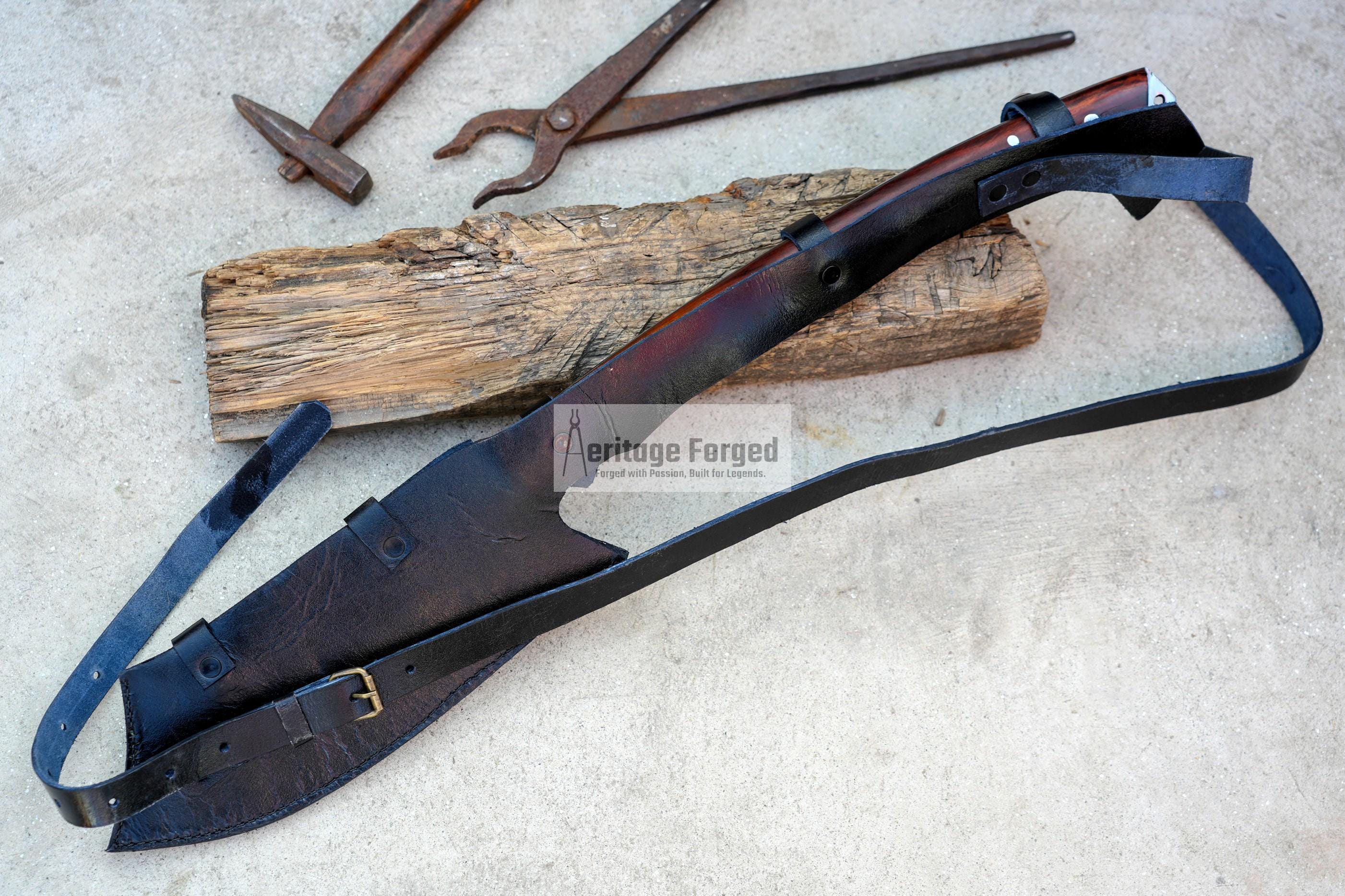 EXTRA LARGE CHOPPER / Large Jungle Cleaver /Blade Heavy duties machete/ Full tang/ Leaf spring of truck/ Tempered/Sharpen/ hybrid axe