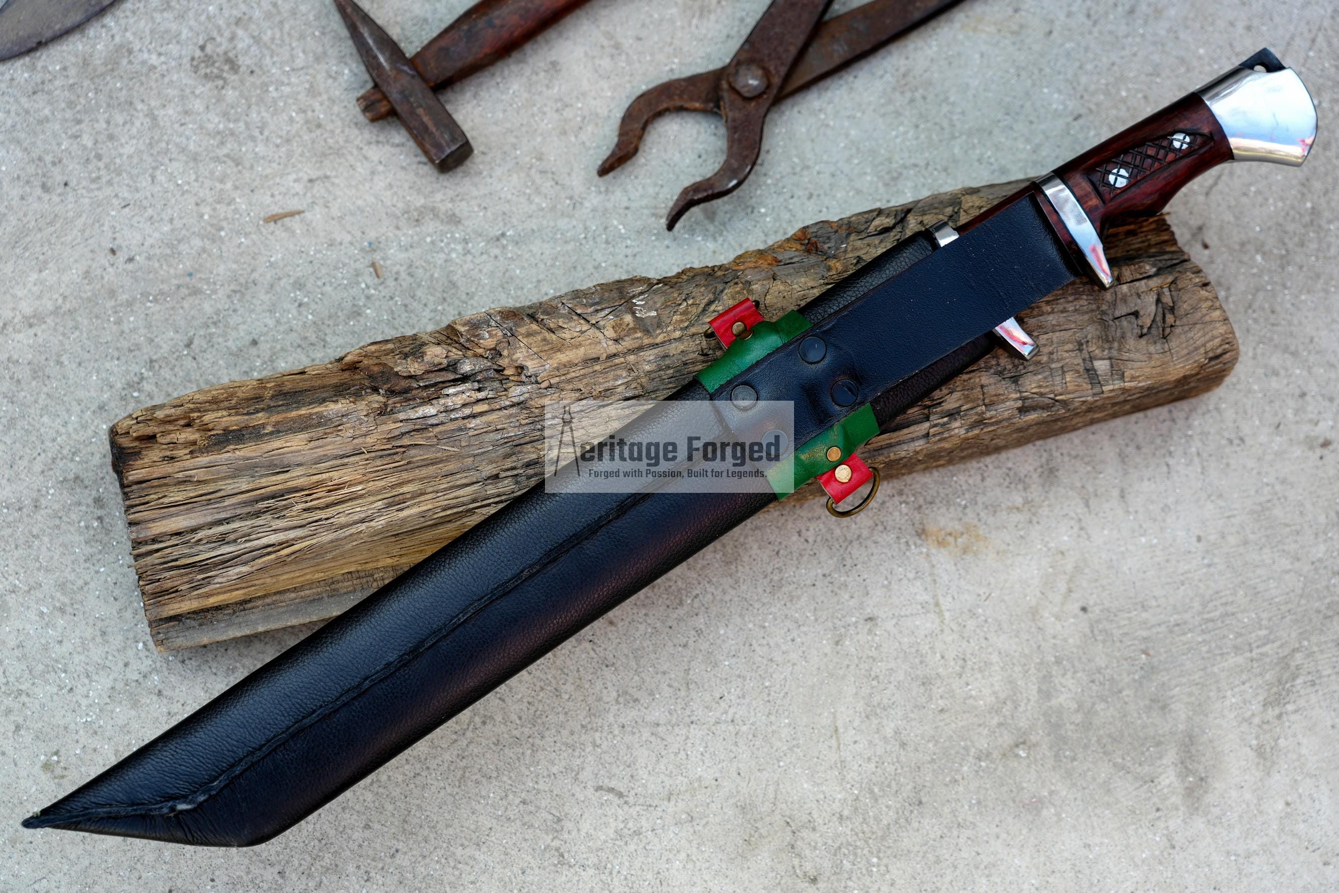 TANTO SWORD /15  inches Long Blade hand forged tanto knife/Leaf spring of truck/Sharpen/Tempered/Ready to use/knife/knives/ Functional