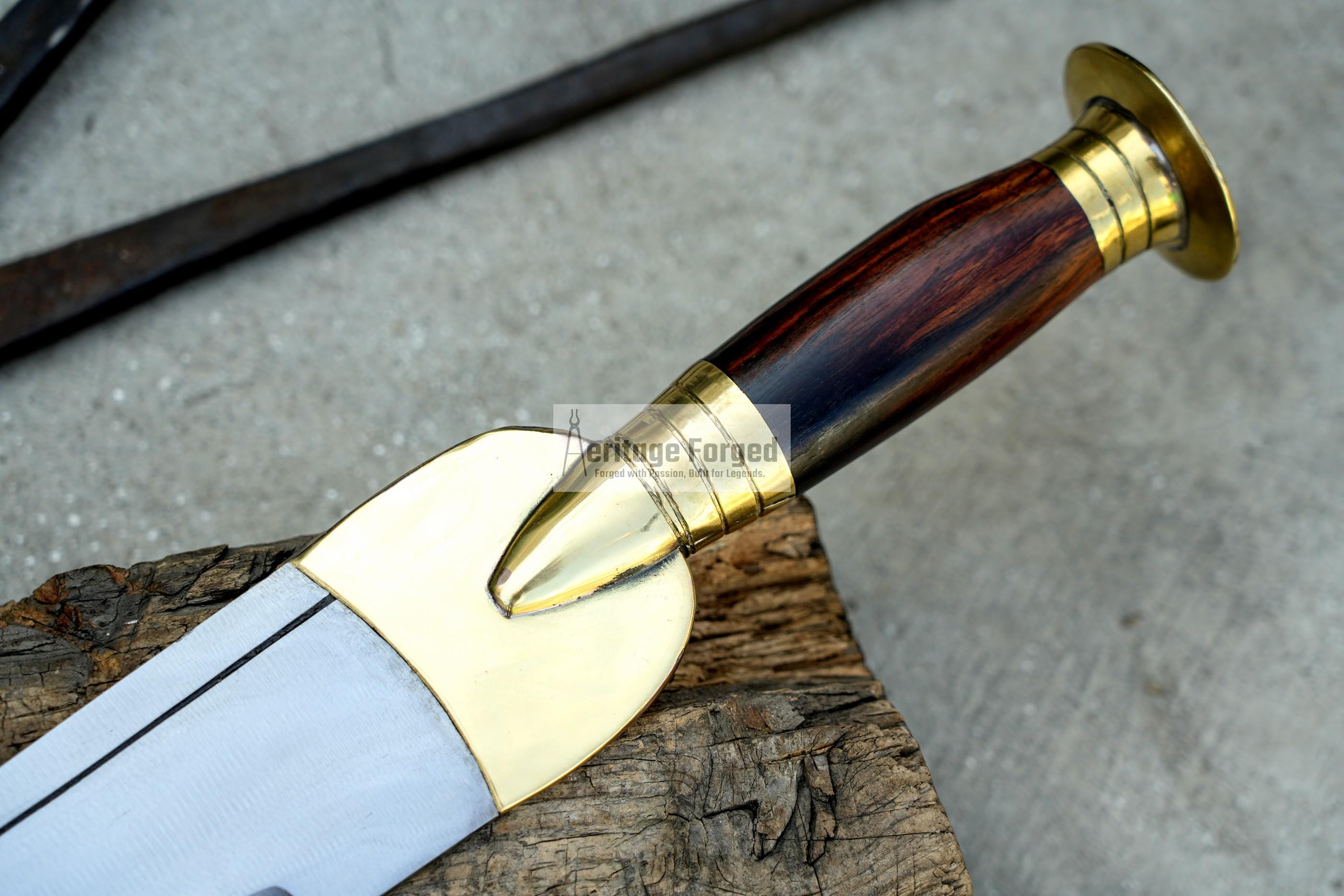 SCOTTISH DIRK/18 inches Long Blade Hand forged dirk knife /Leaf spring of truck/Rosewood Handle/Sharpen/Tempered/Ready to use/knife/knives