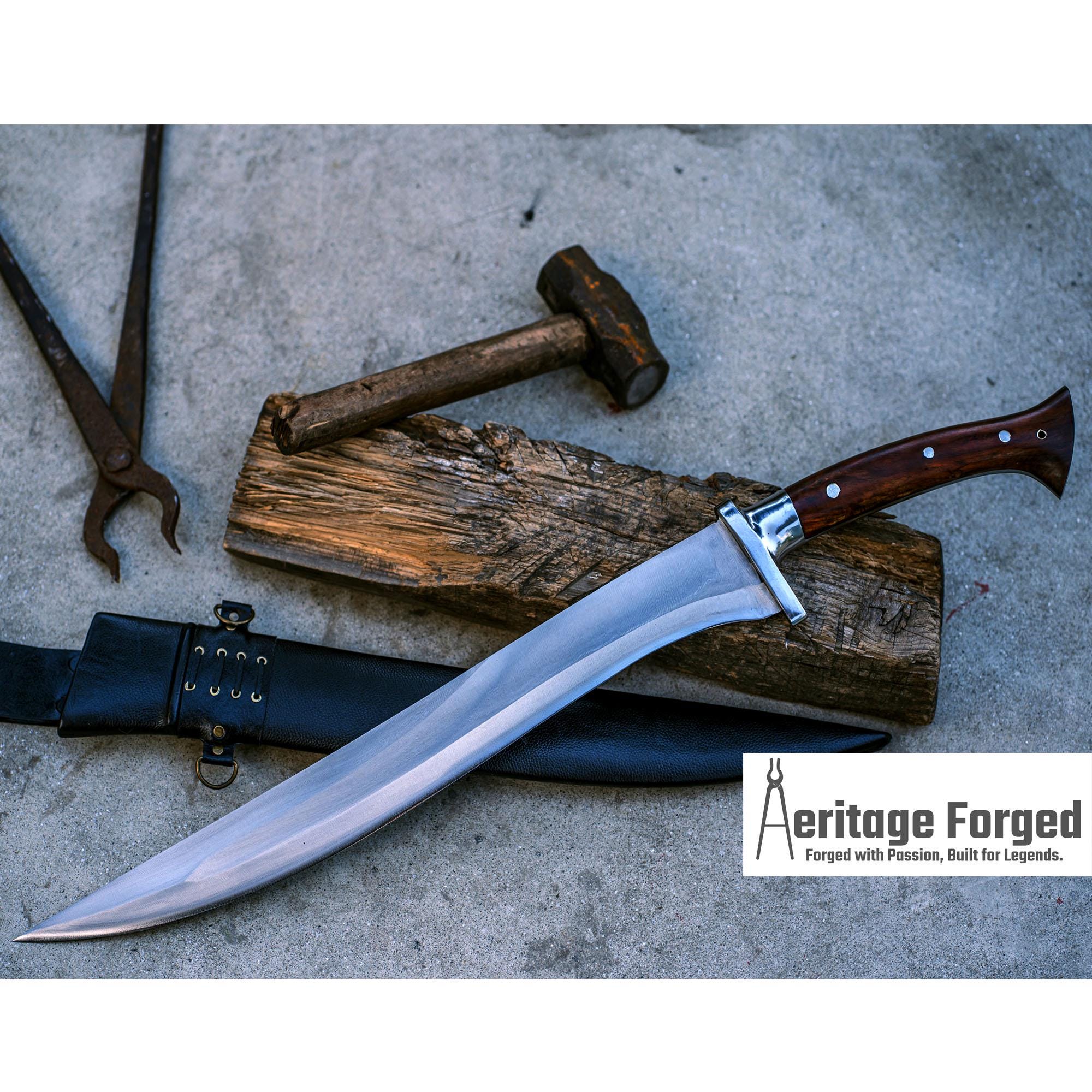 JUNGLE MACHETE / Large Jungle Machete/19 inches Long Blade Heavy duties machete/ Full tang/ Leaf spring of truck/ Tempered/Sharpen/Working