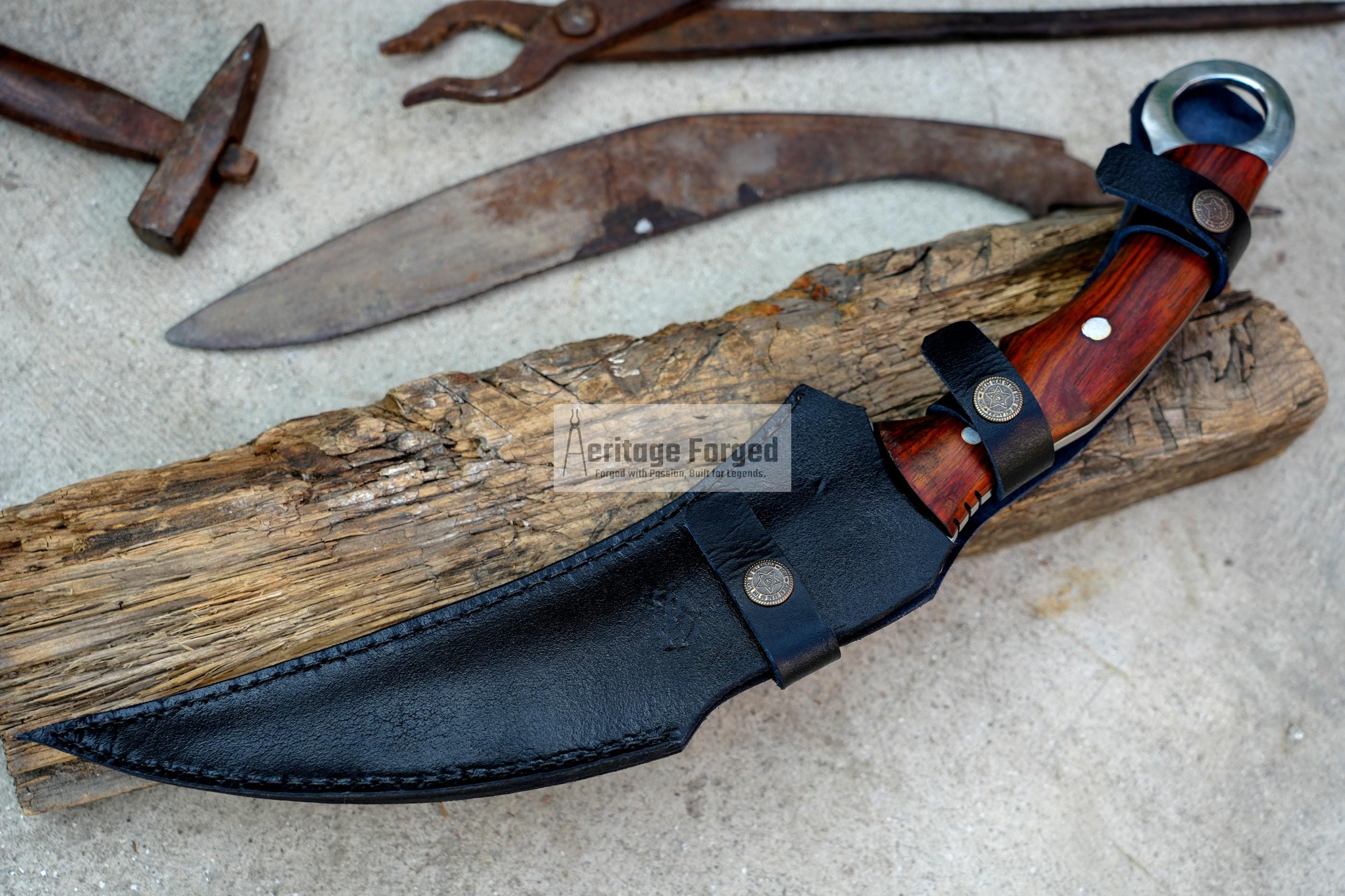 KARAMBIT MACHETE/ 10 inches Long Blade large knife/Hunting knife/made from 5160 leaf spring /Tempered / Sharpen/Sheath included