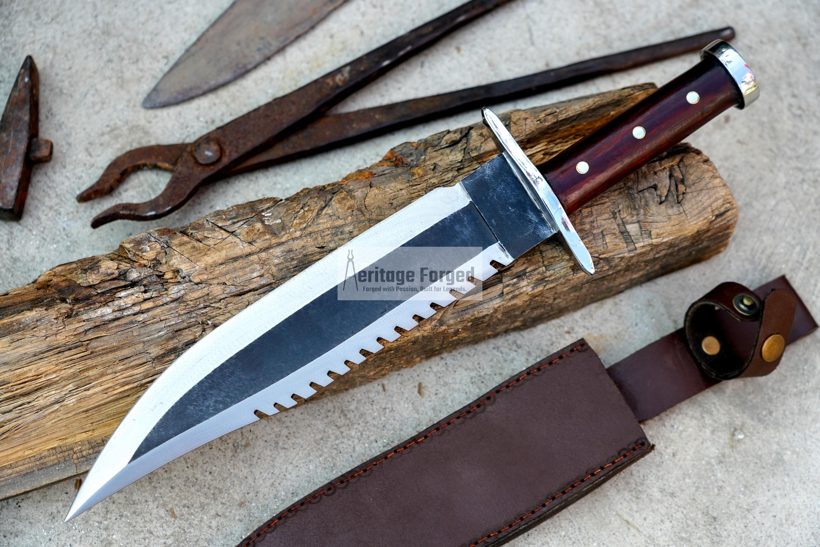 RAMBO PART II / 11 inches Blade Rambo knife/ Hand forged knife/Made from leaf spring/ Tempered/ Sharpen/Ready to use /Movie knife /hunting