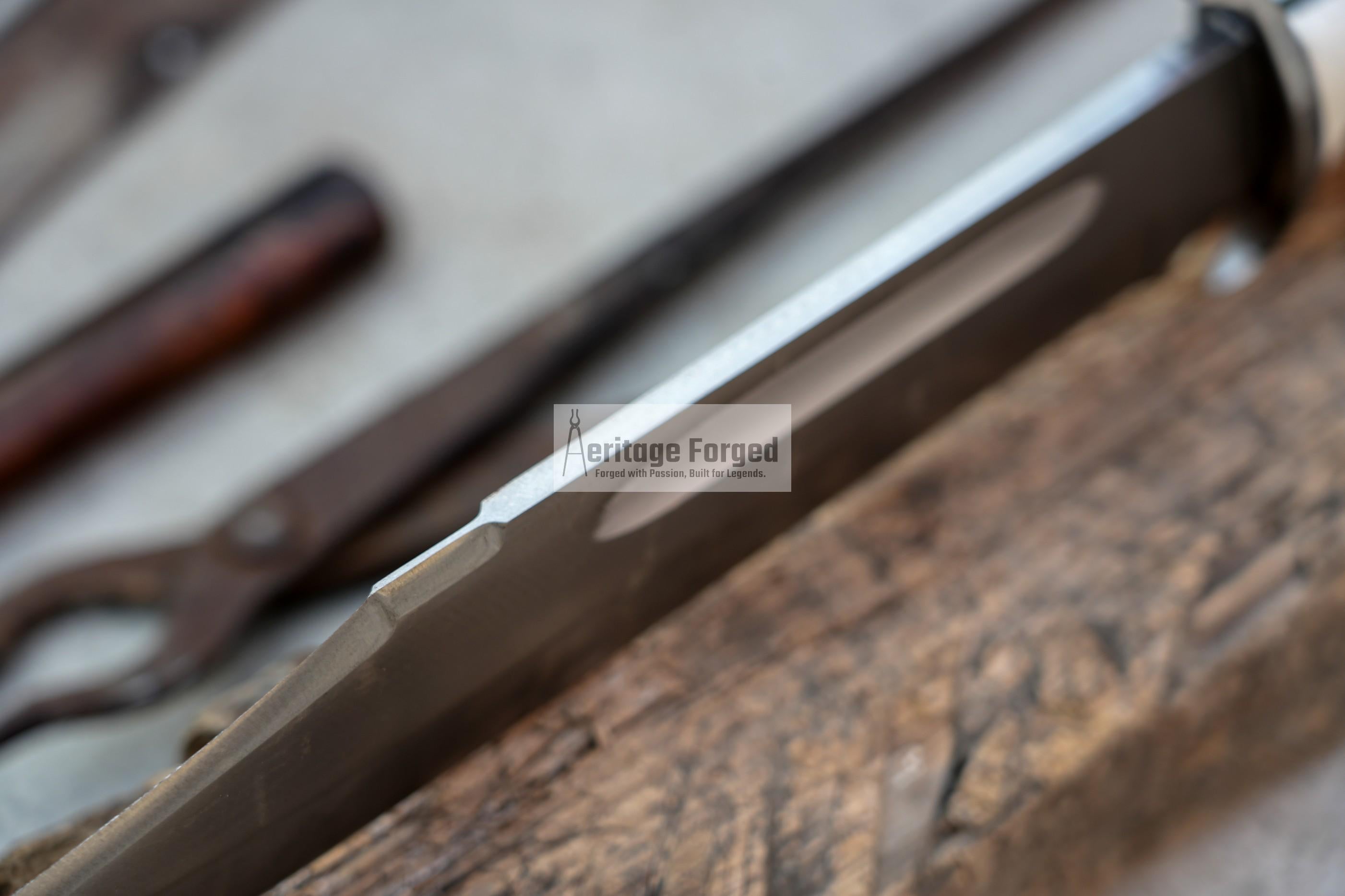 RAMBO III KNIFE/ Rambo 3 knife/ Hand forged knife/Made from leaf spring/ Tempered/ Sharpen/Ready to use /Movie knife /Bone Handle