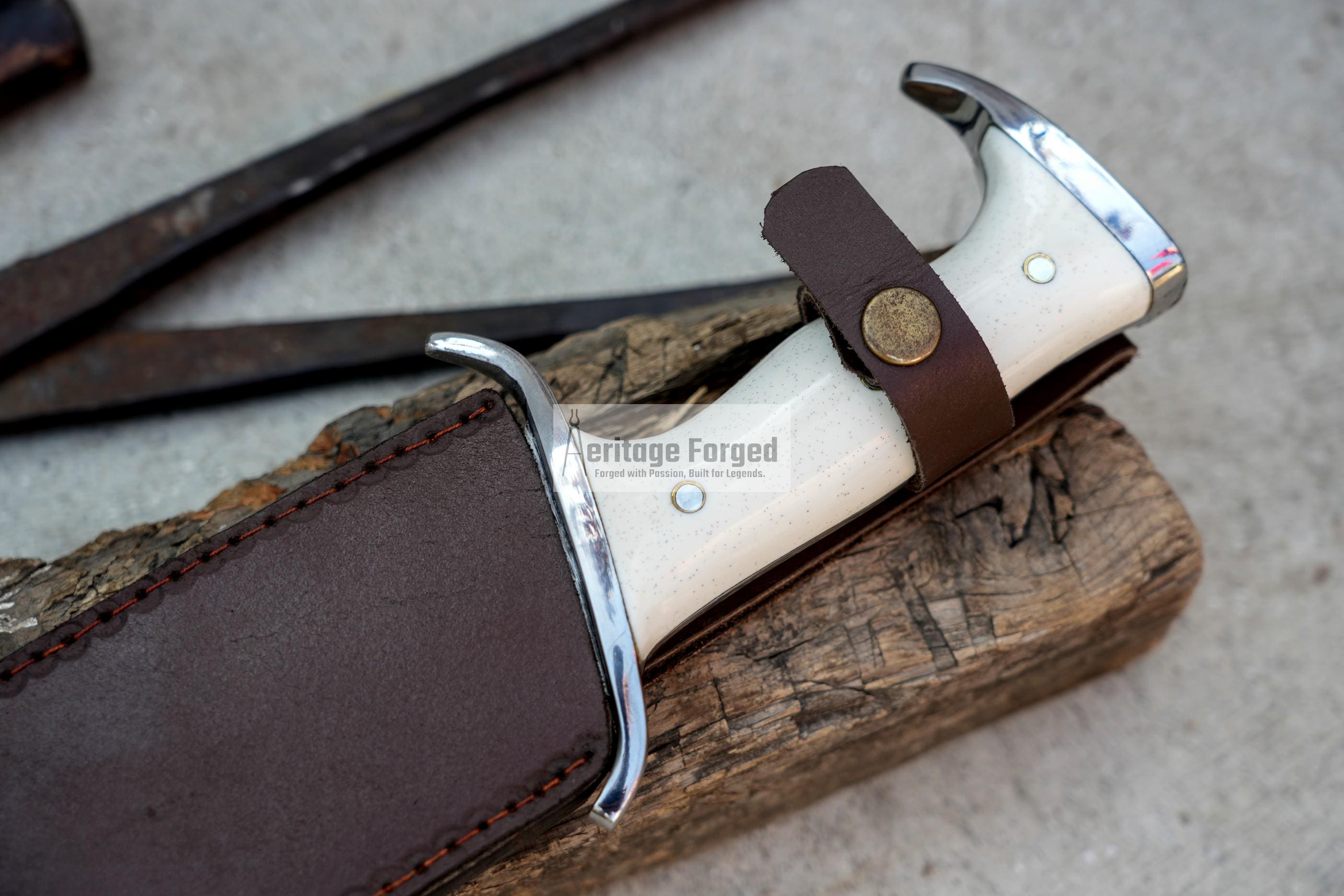 RAMBO III KNIFE/ Rambo 3 knife/ Hand forged knife/Made from leaf spring/ Tempered/ Sharpen/Ready to use /Movie knife /Bone Handle