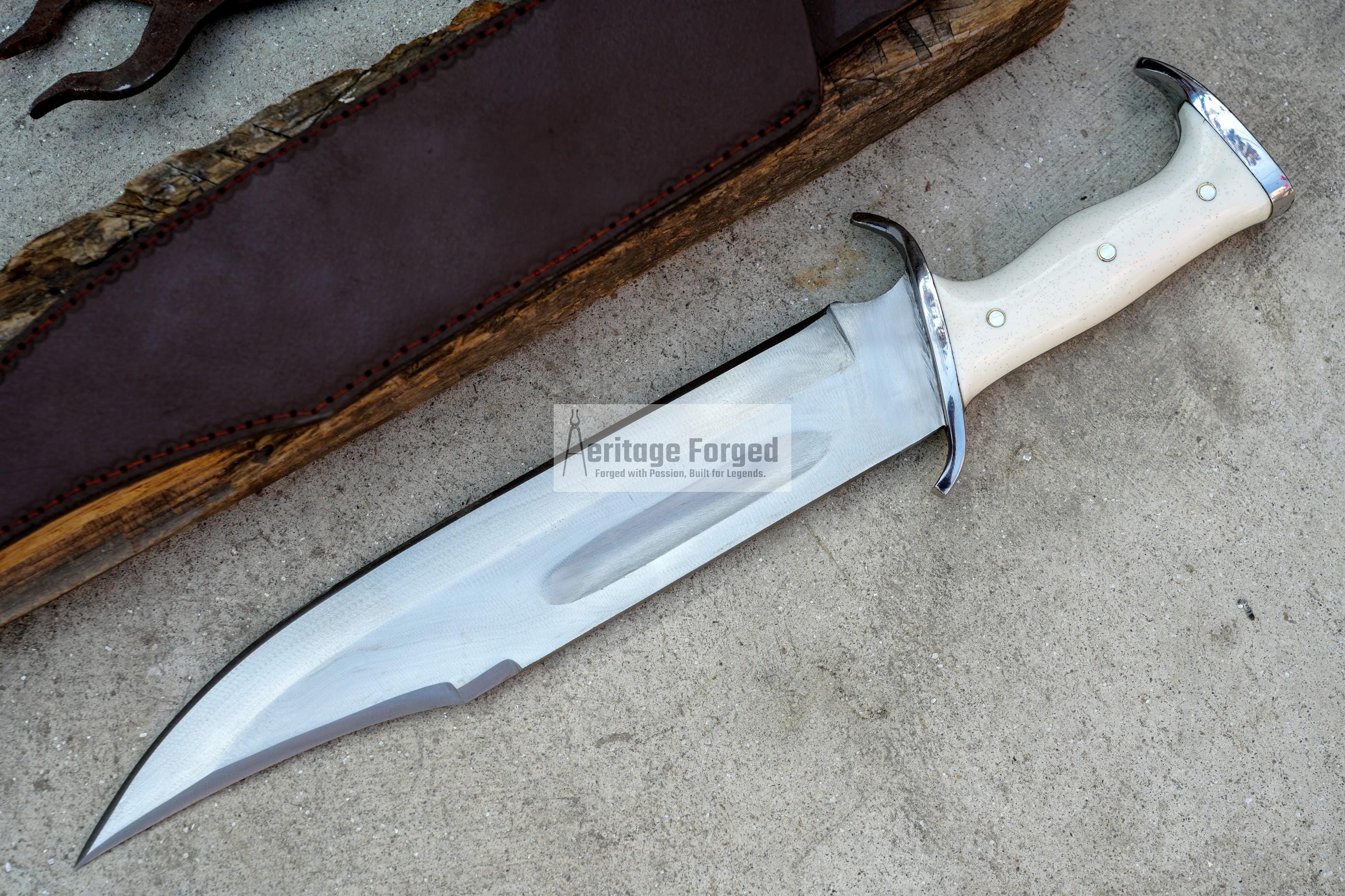 RAMBO III KNIFE/ Rambo 3 knife/ Hand forged knife/Made from leaf spring/ Tempered/ Sharpen/Ready to use /Movie knife /Bone Handle
