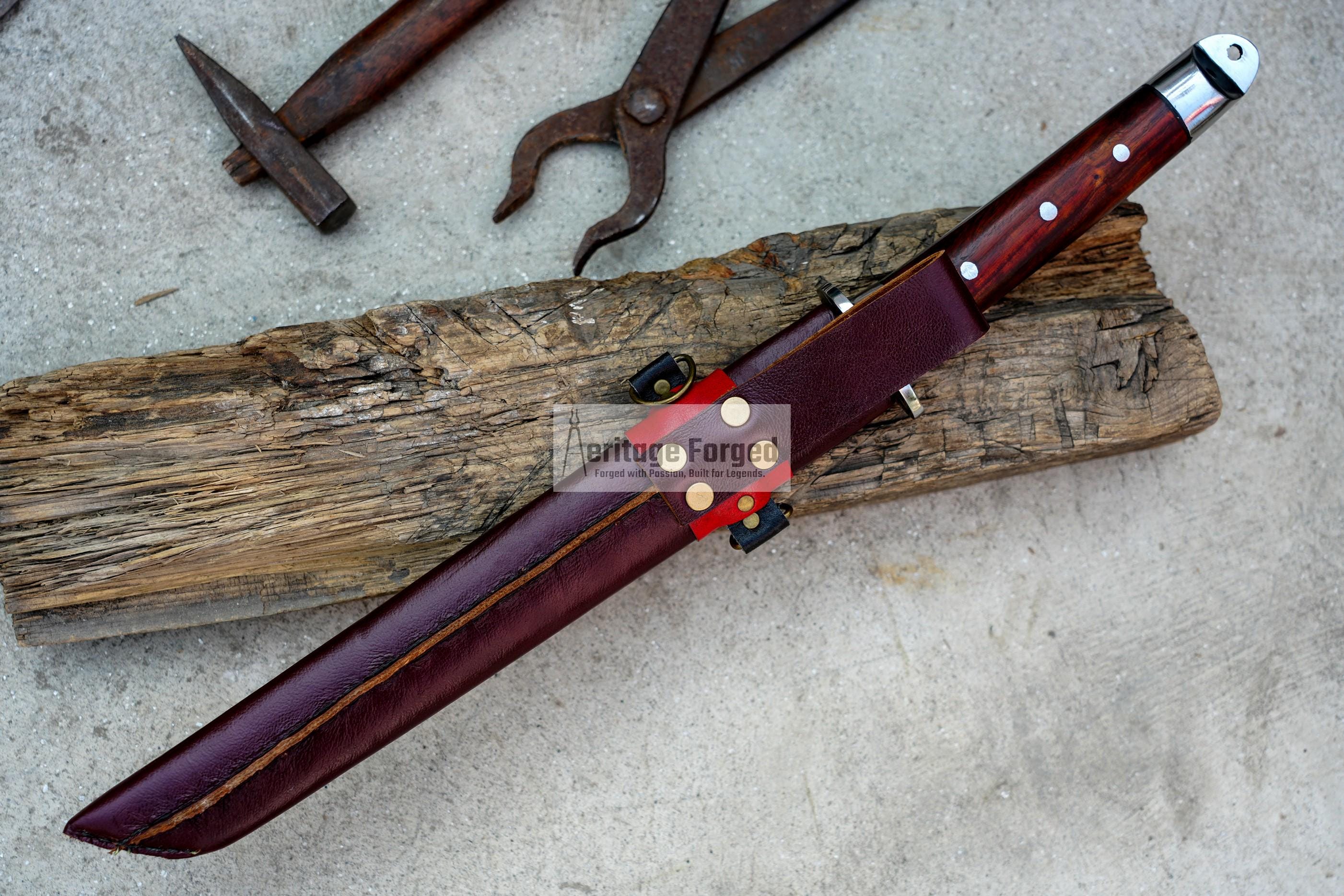 SHORT TANTO /12  inches Long Blade hand forged tanto knife/Leaf spring of truck/Sharpen/Tempered/Ready to use/knife/knives/ Functional