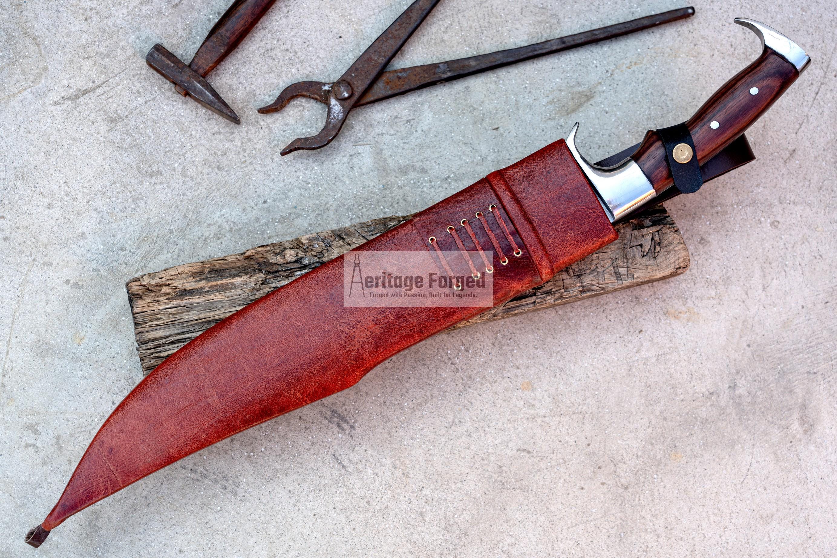SPARTAN MACHETE /18 inches Long Blade hand forged Sword/Leaf spring of truck/Rosewood Handle/Sharpen/Tempered/Ready to use/knife/knives
