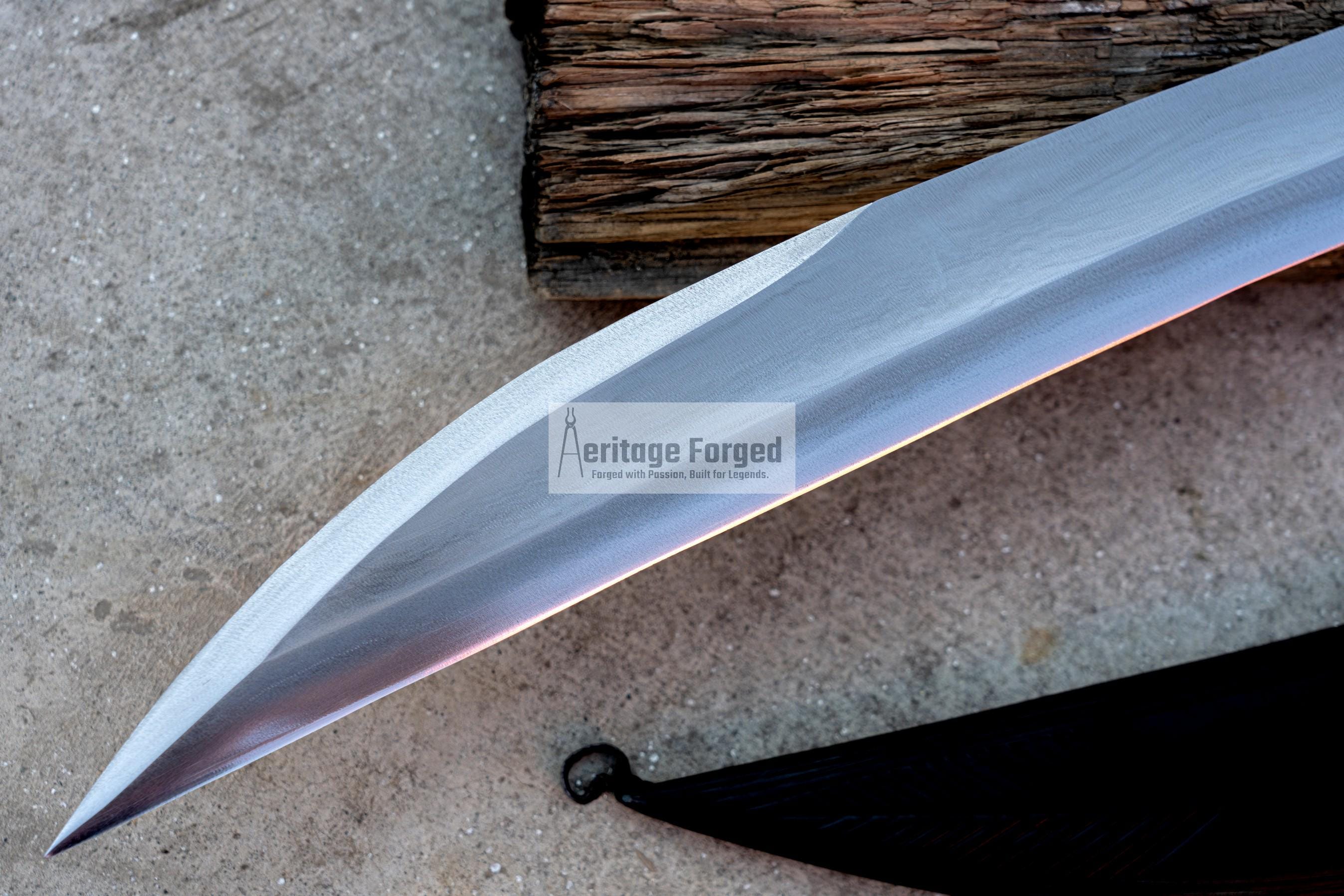 GIUNTING SWORD/24 inches Long Blade hand forged Sword/Leaf spring of truck/Rosewood Handle/Sharpen/Tempered/Ready to use/knife/knives
