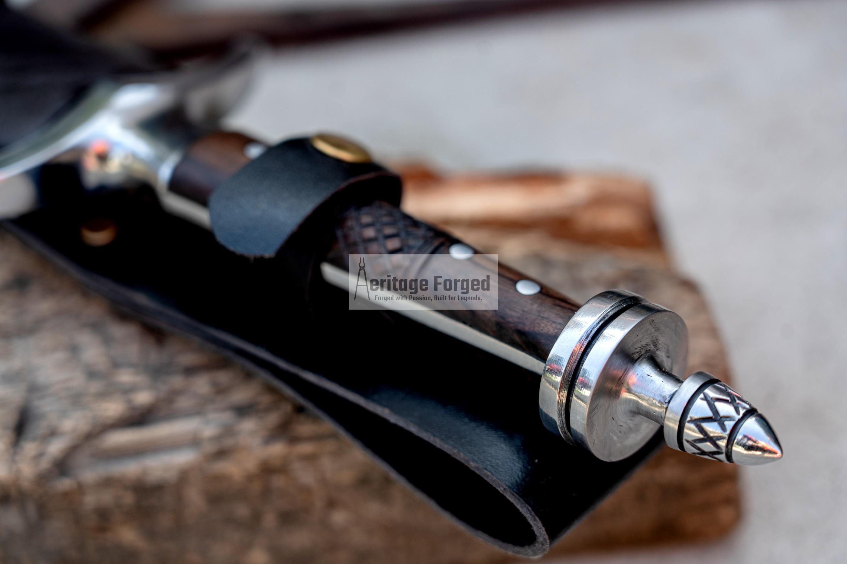 VIKING SWORD/25 inches Long Blade hand forged Sword/Leaf spring of truck/Rosewood Handle/Sharpen/Tempered/Ready to use/knife/knives