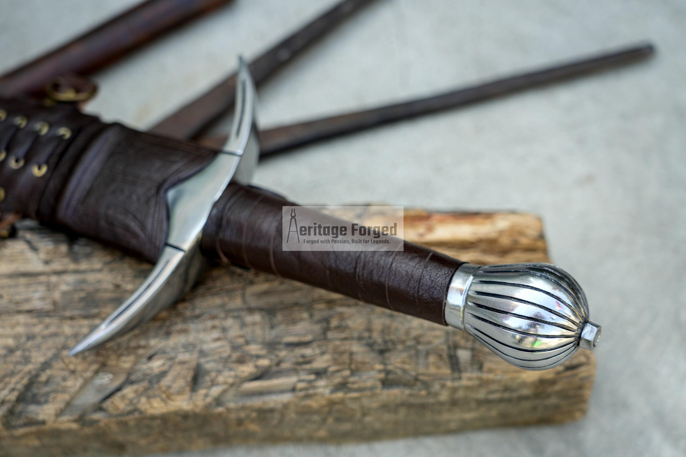 VIKING DAGGER/16 inches Long Blade hand forged Dagger/Leaf spring of truck/Rosewood Handle/Sharpen/Tempered/Ready to use/knife/knives/sword