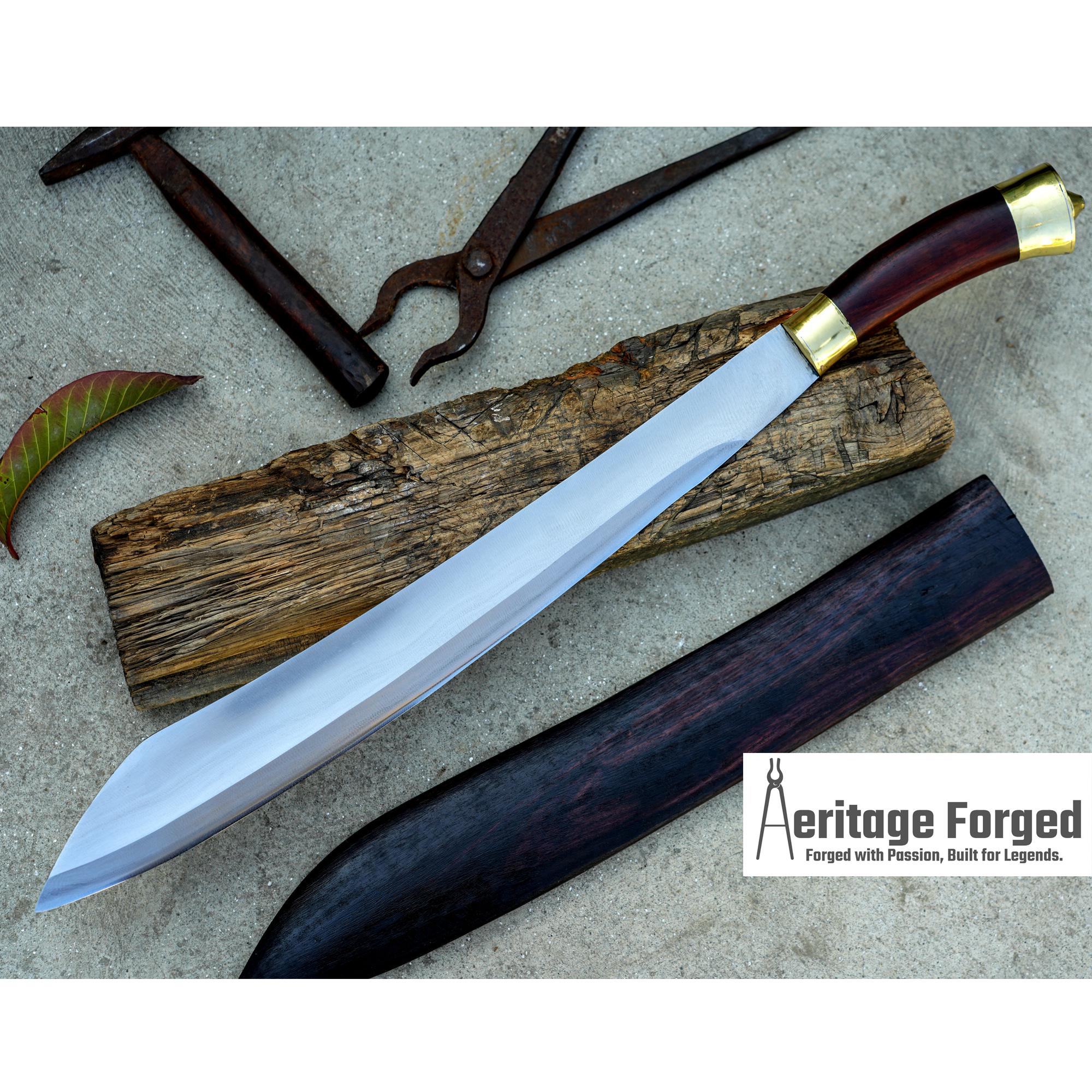 PARANG MACHETE / Large Jungle Machete/18 inches Long Blade Heavy duties machete/ Full tang/ Leaf spring of truck/ Tempered/Sharpen/Working