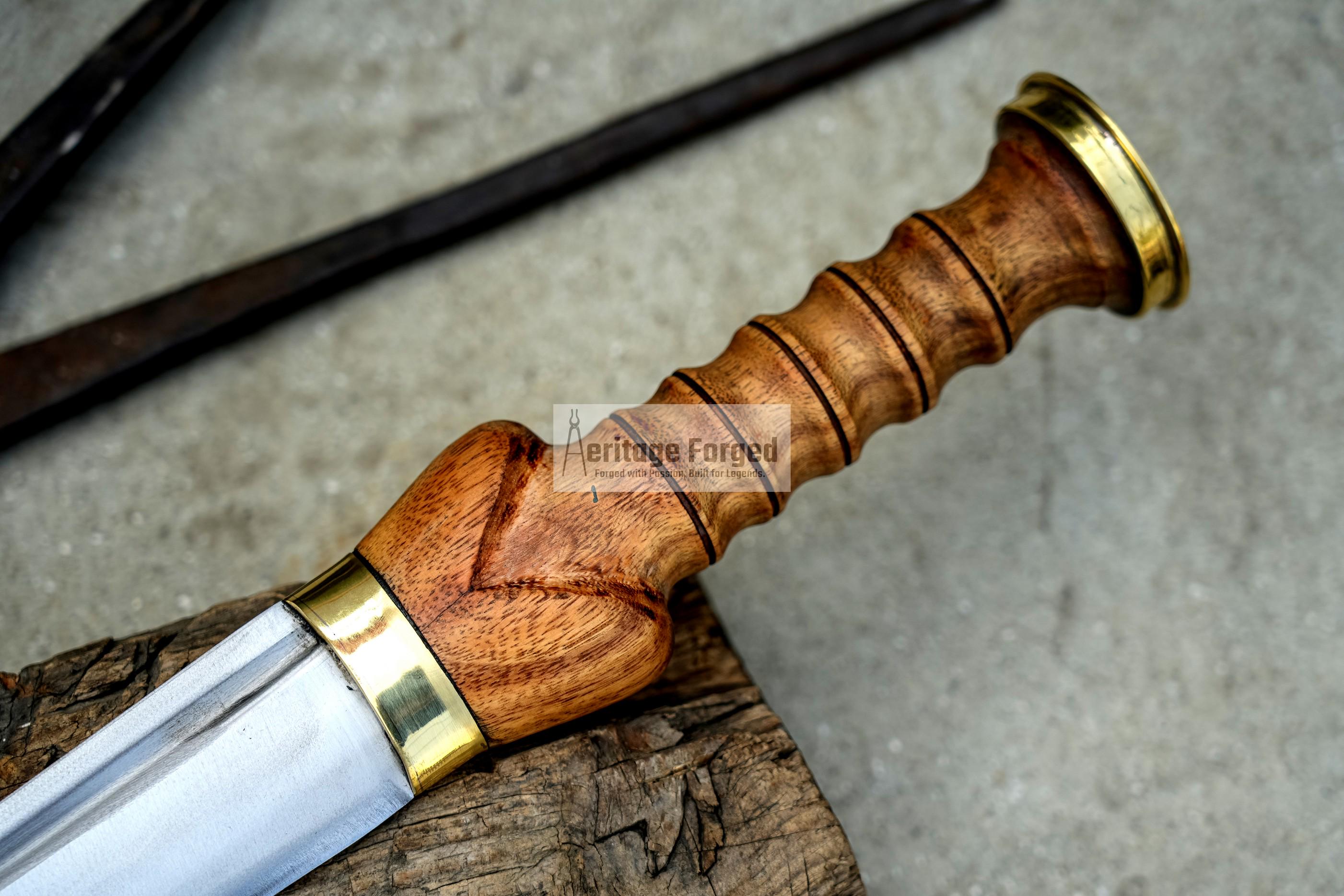SCOTTISH DIRK/21  inches Long Blade Hand forged dirk Sword /Leaf spring of truck/Rosewood Handle/Sharpen/Tempered/Ready to use/knife/knives