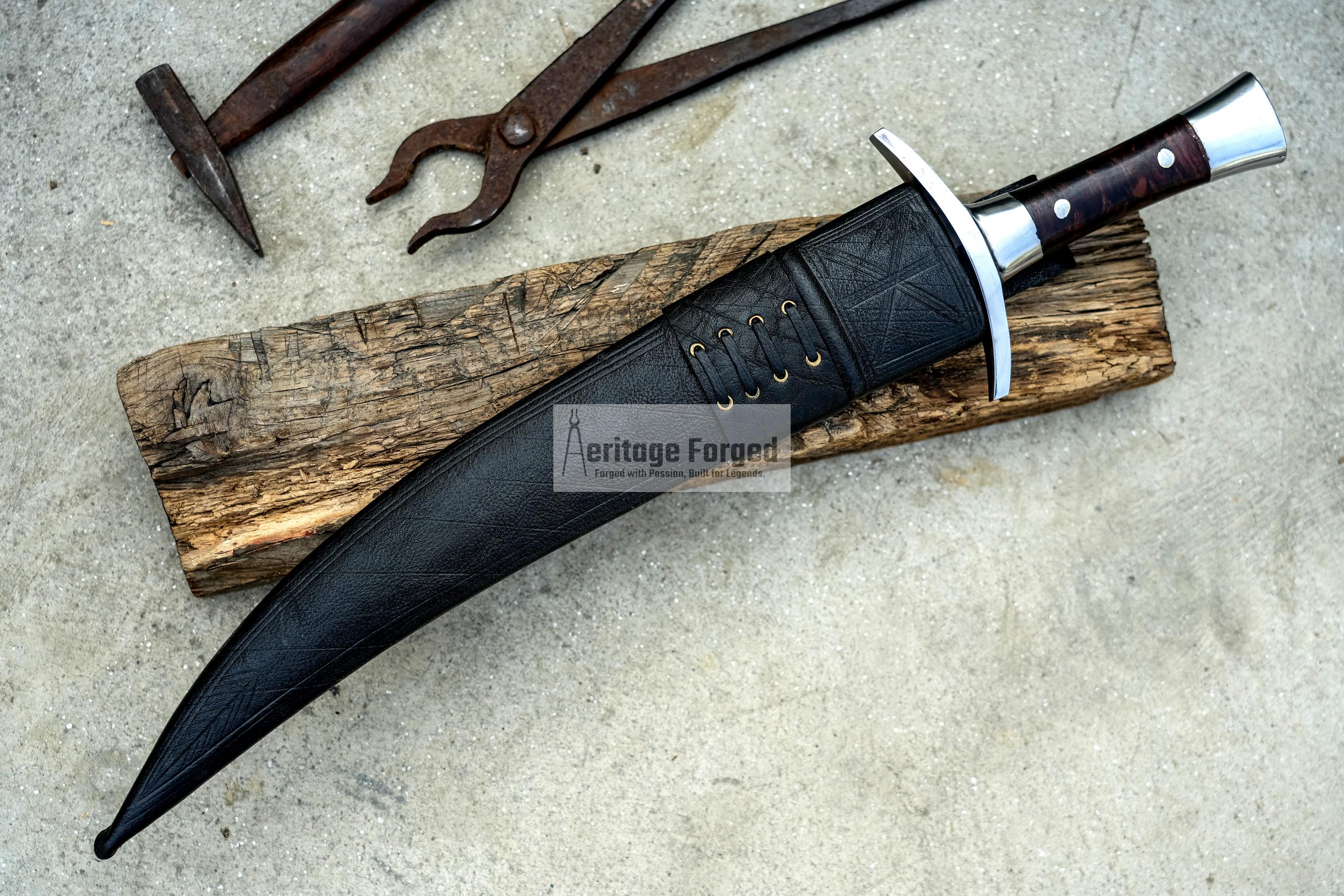 VIKING DAGGER/15 inches Long Blade hand forged Dagger/Leaf spring of truck/Rosewood Handle/Sharpen/Tempered/Ready to use/knife/knives/sword