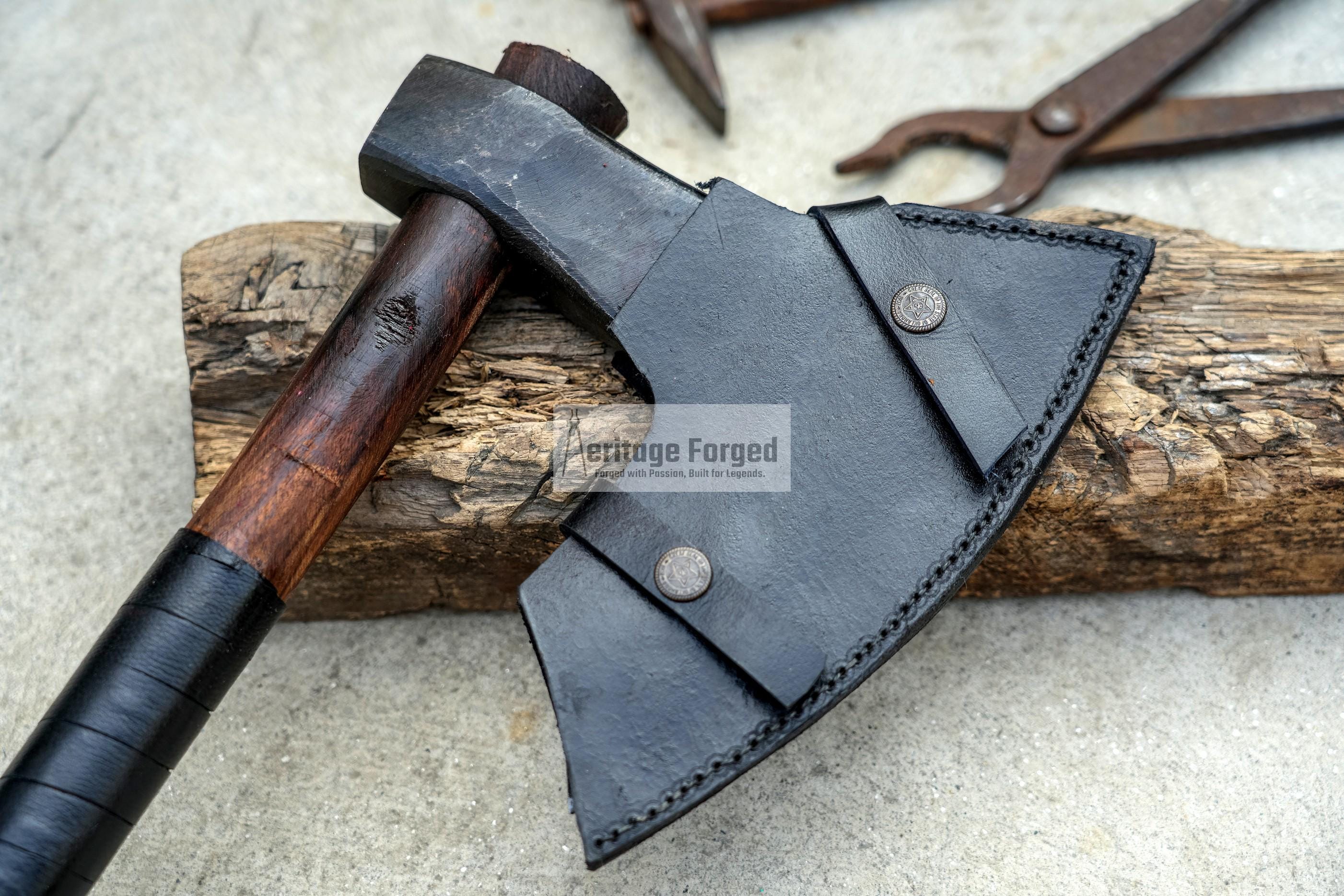Handmade Viking Axe | Custom Forged 5160 Carbon Steel | 29" Handle  8" Blade |Outdoor Axe | Perfect for Chopping,Camping | Gift for Him