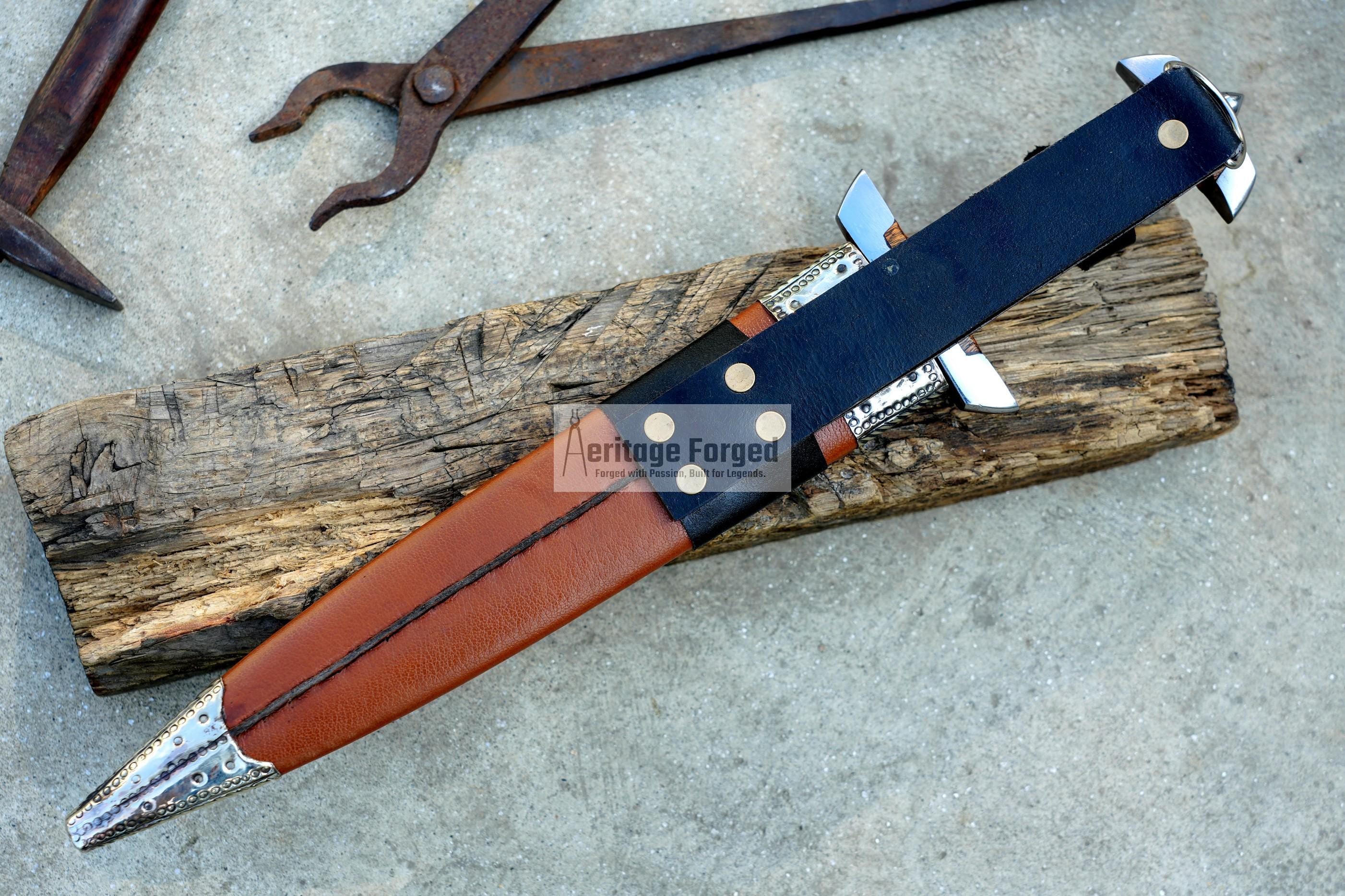 DEGEN DAGGER/12 inches Long Blade hand forged Dagger/Leaf spring of truck/Whitewood Handle/Sharpen/Tempered/Ready to use/knife/knives