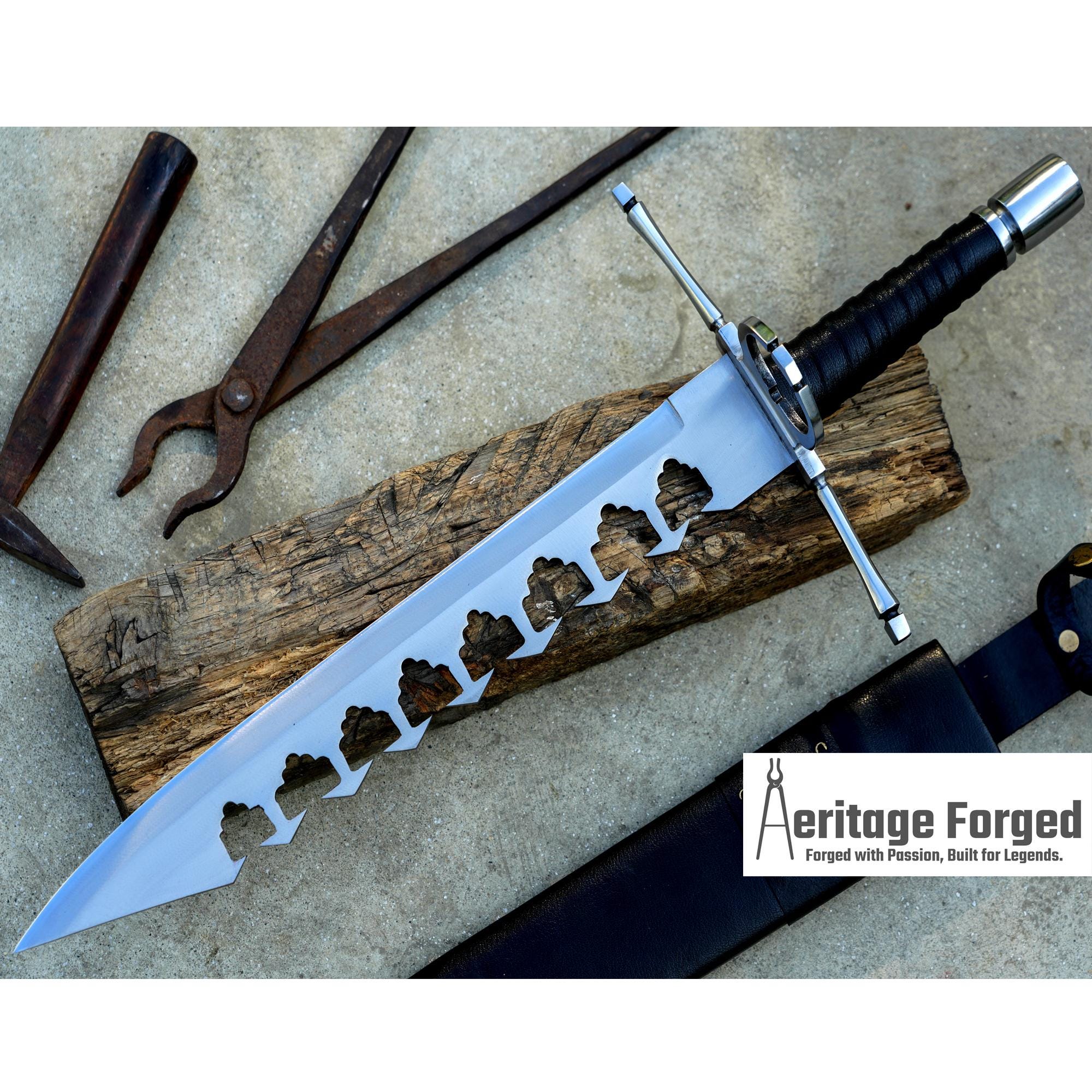 DEGENBRECHER KNIFE/16 Inches long Blade sword breaker knife/Leaf spring of truck/Rosewood Handle/Sharpen/Tempered/Ready to use/knives/sword