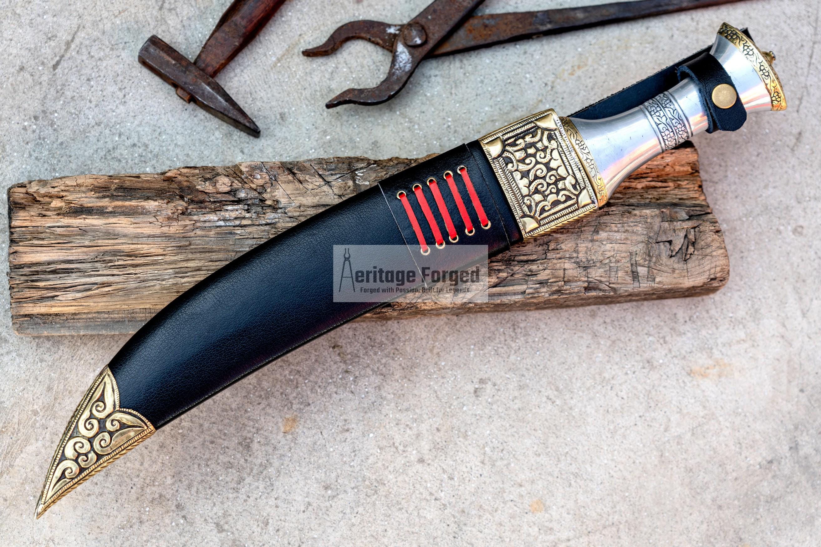 YEMENI JAMBIA KNIFE / 14 inches long Blade exotic knife / Hand forged knife / Made from Leaf spring of truck / Tempered / Sharpen