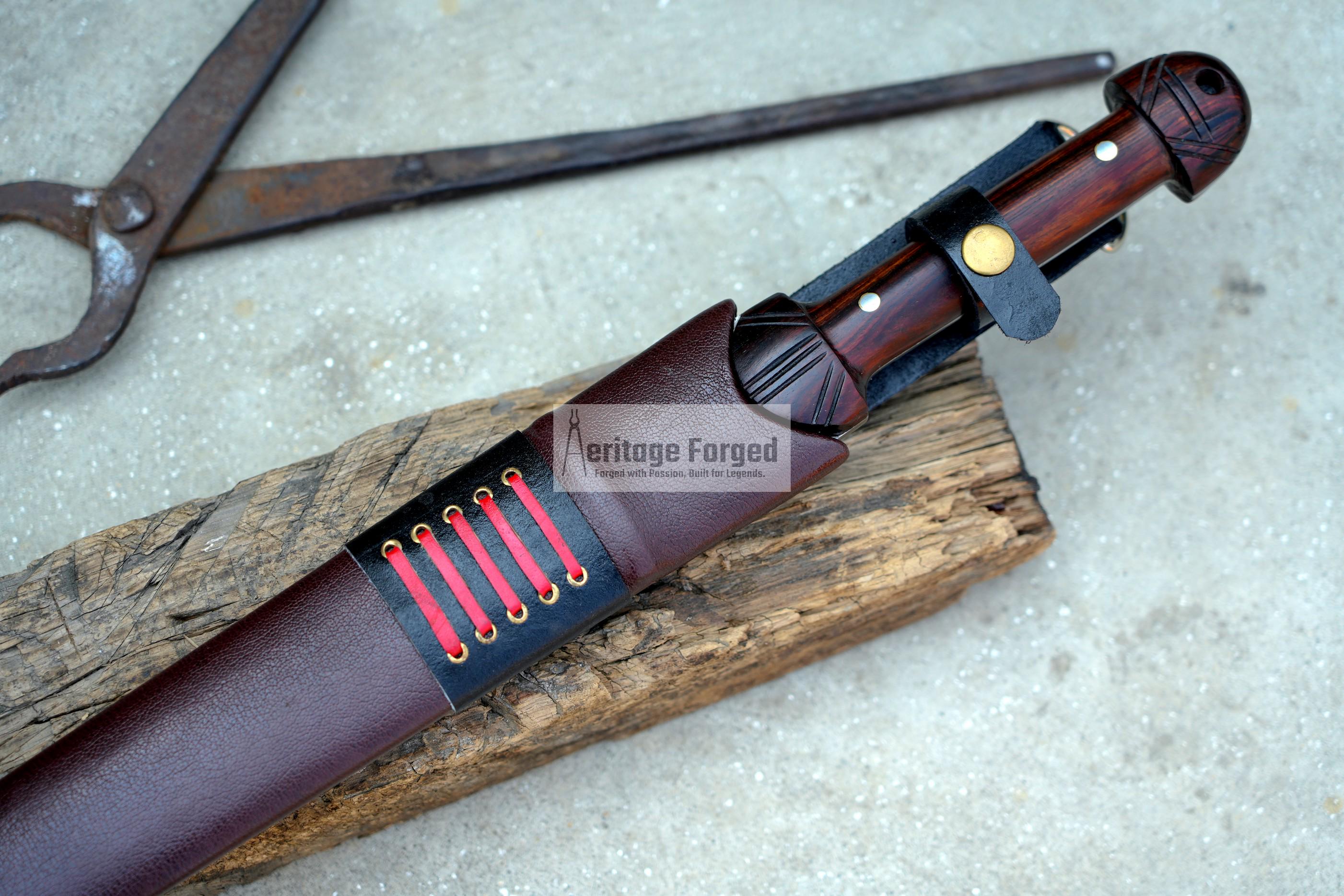 KINDAJAL SWORD /17 inches long Blade Hand Forged Sword/ Kindajal Machete/Handmade from Leaf spring of Truck-Balance water tempered/Sharpe
