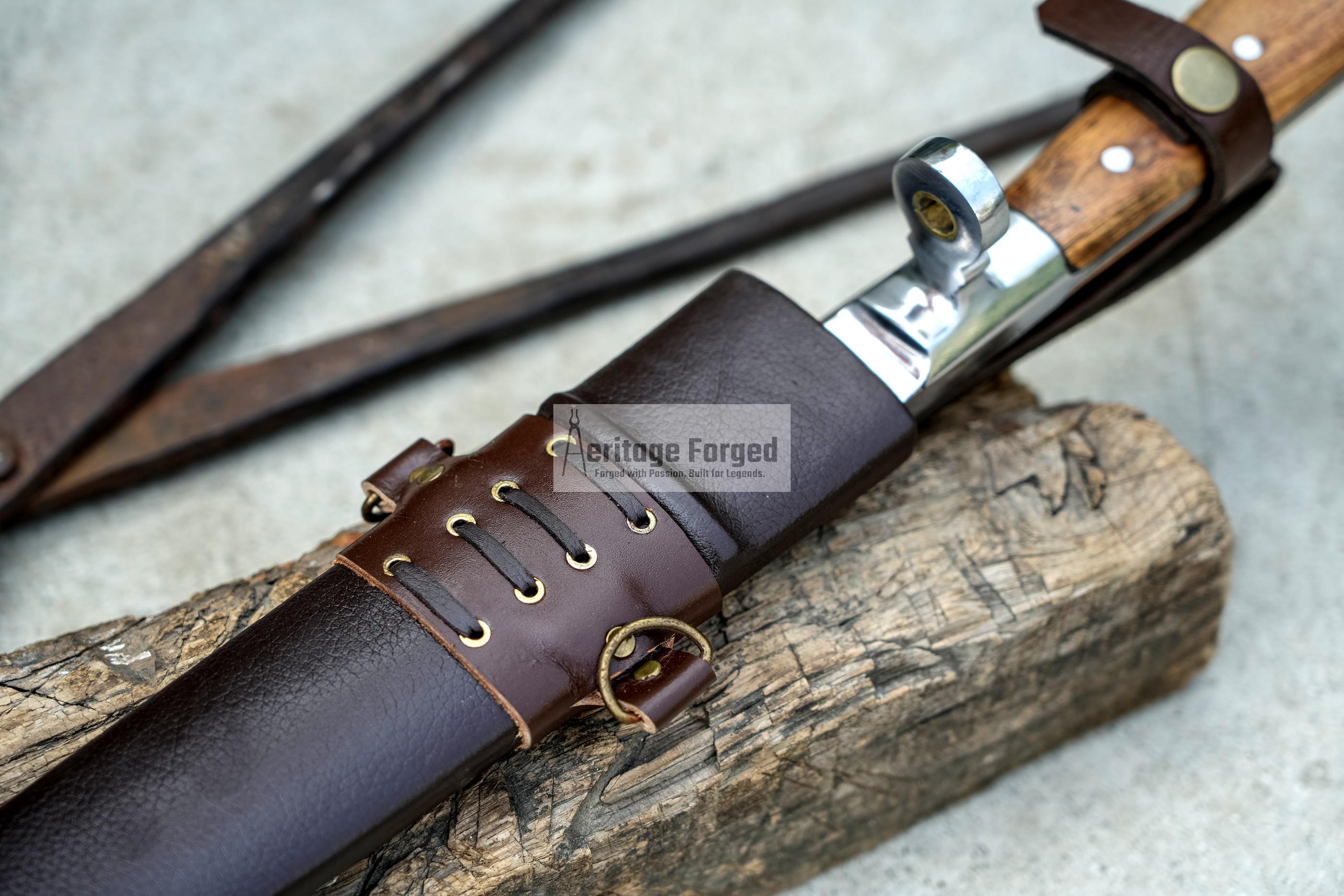 RUGGER DAGGER/18 inches Long Blade hand forged Dagger/Leaf spring of truck/Rosewood Handle/Sharpen/Tempered/Ready to use/knife/knives/sword