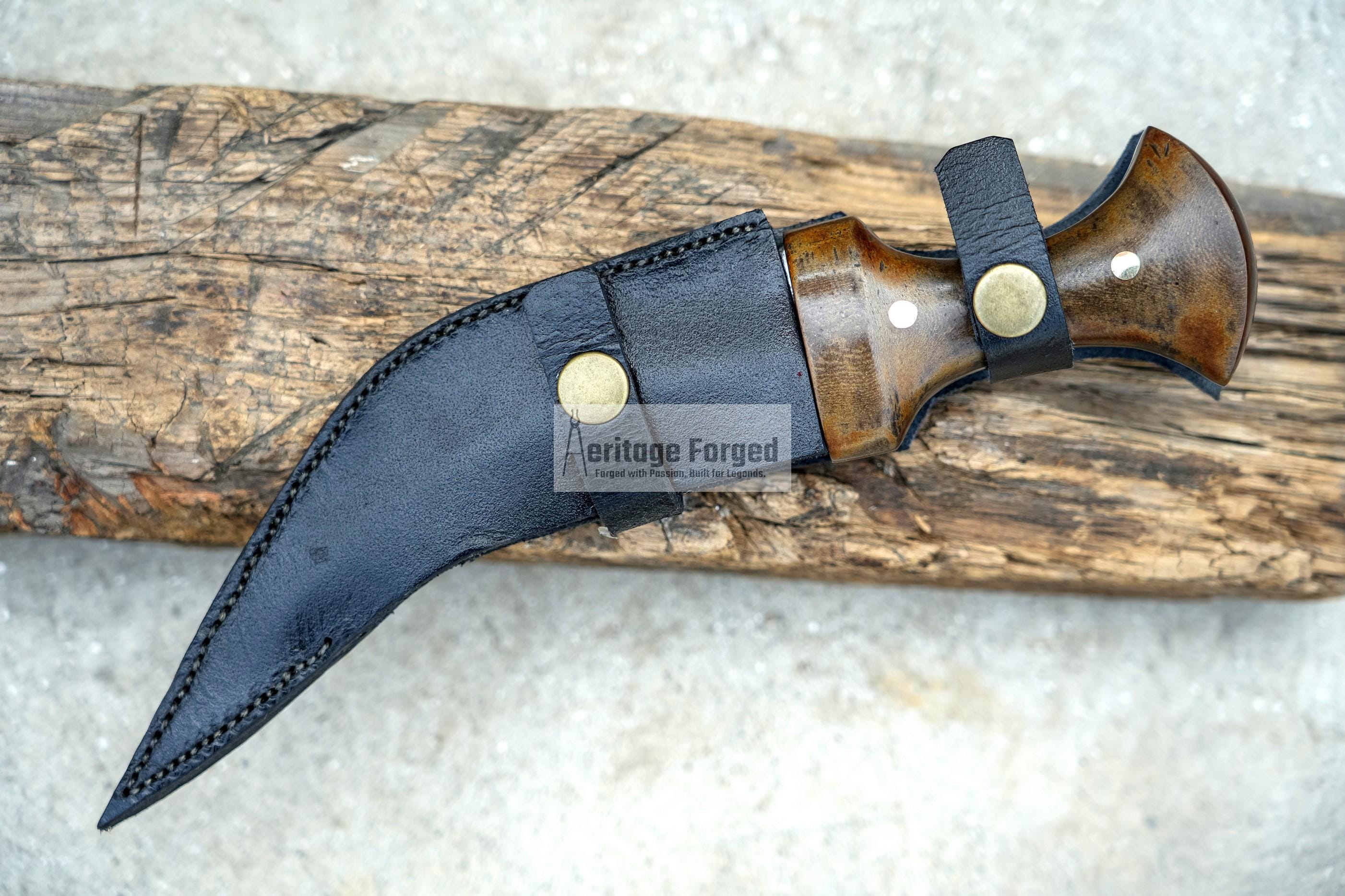 YEMENI JAMBIA KNIFE / 6.5 inches long Blade exotic knife / Hand forged knife / Made from Leaf spring of truck / Tempered / Sharpen