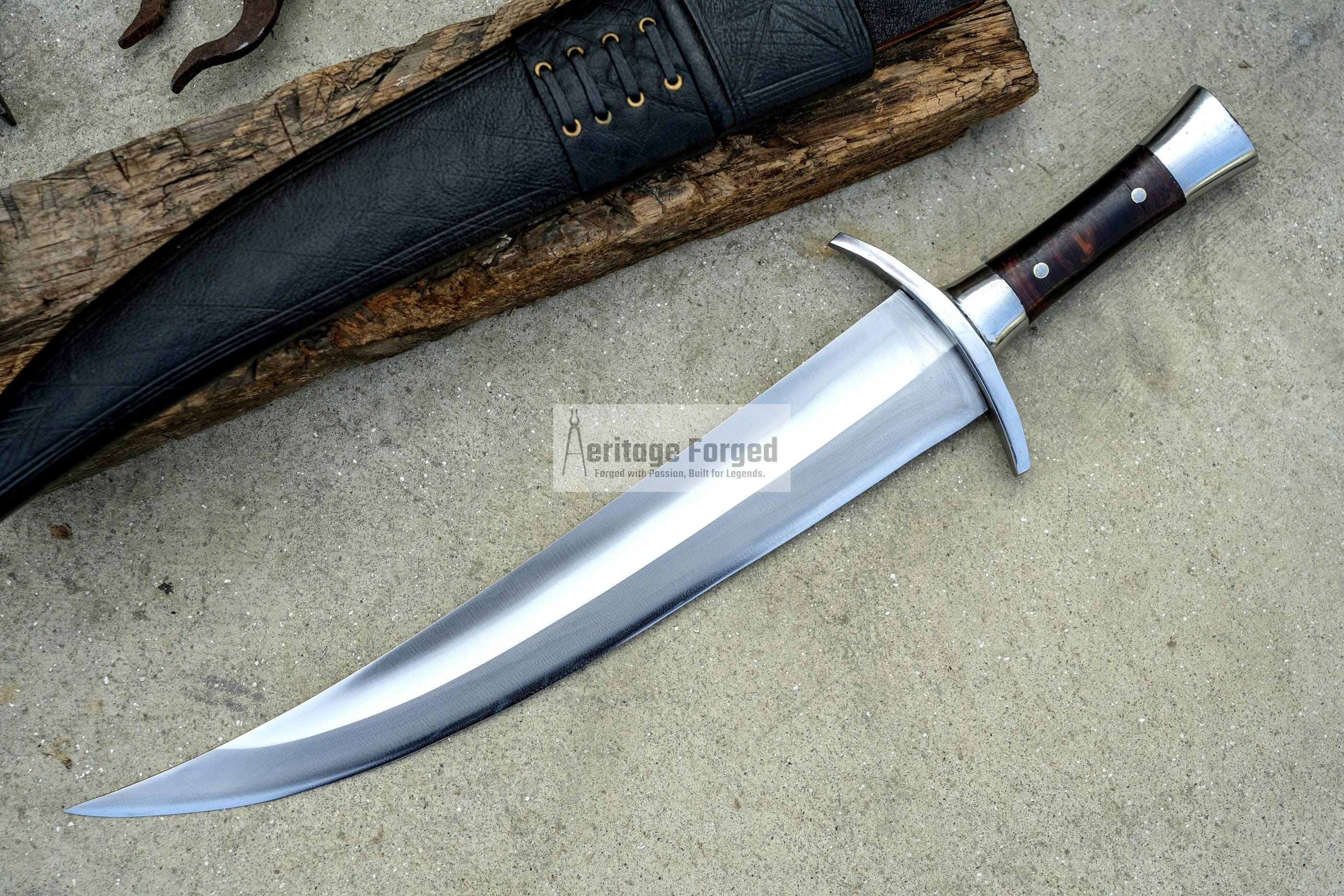 VIKING DAGGER/15 inches Long Blade hand forged Dagger/Leaf spring of truck/Rosewood Handle/Sharpen/Tempered/Ready to use/knife/knives/sword