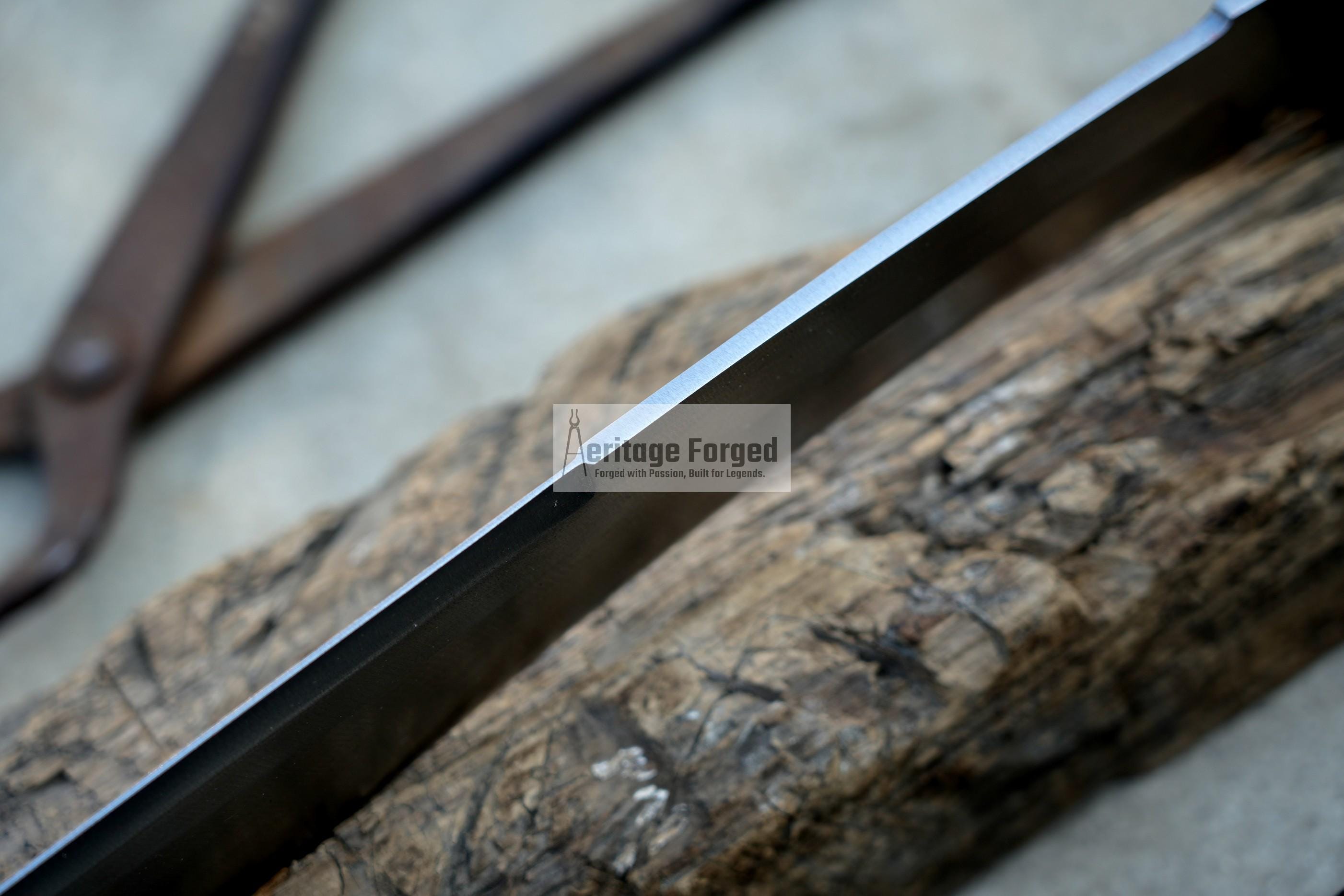 JUNGLE MACHETE / Large Jungle Machete/16 inches Long Blade Heavy duties machete/ Full tang/ Leaf spring of truck/ Tempered/Sharpen/Working