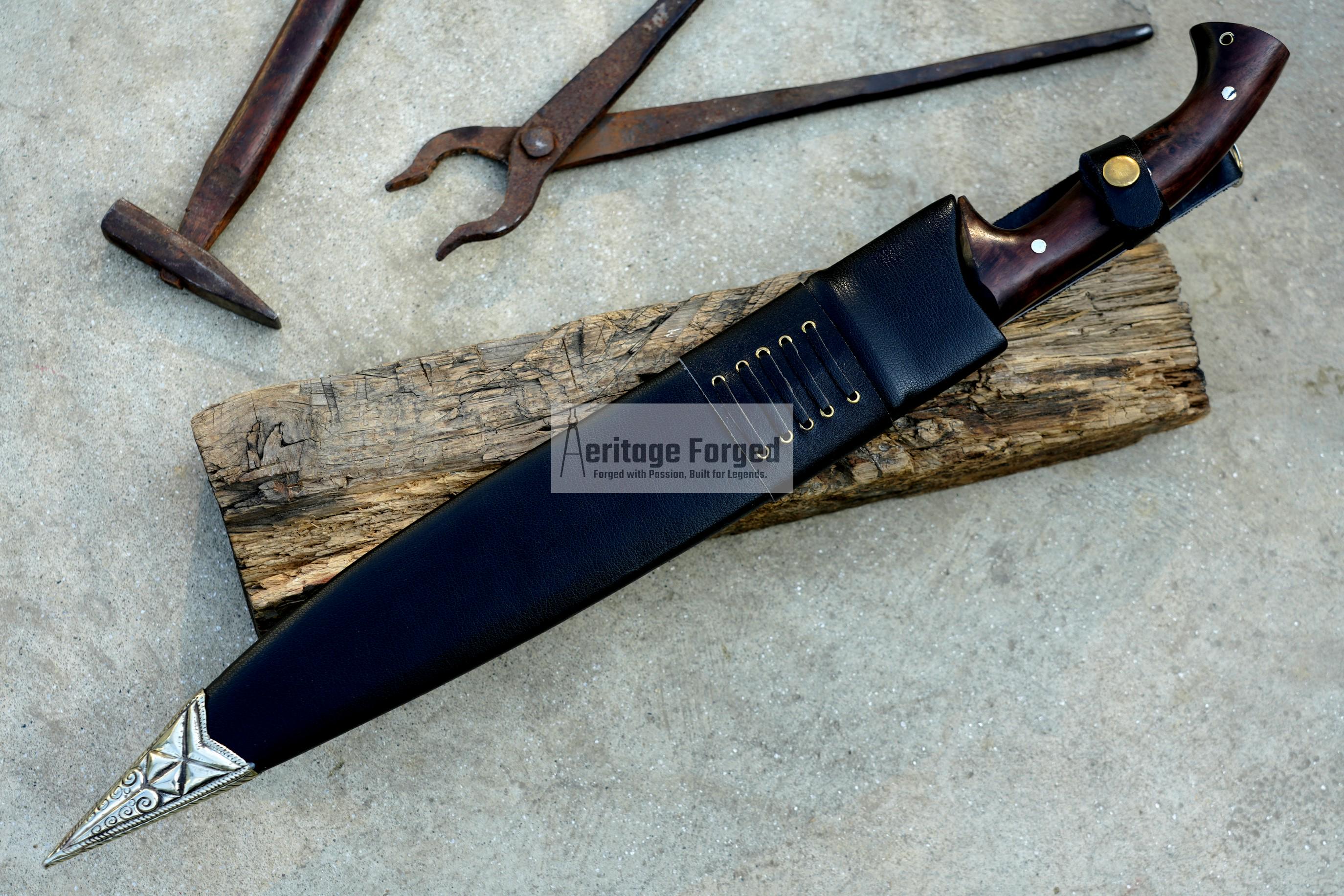 JUNGLE MACHETE / Large Jungle Machete/16 inches Long Blade Heavy duties machete/ Full tang/ Leaf spring of truck/ Tempered/Sharpen/Working