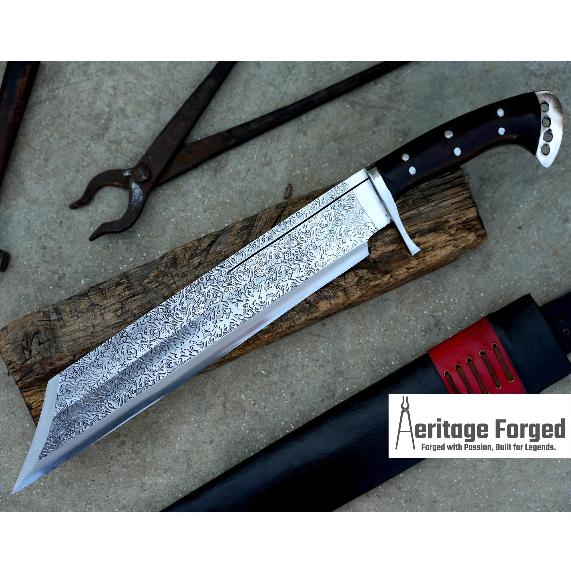 MUKTI MACHETE / Large Jungle Machete/ 15 inches Long Blade Heavy duties machete/ Full tang/ Leaf spring of truck/ Tempered/Sharpen/Working