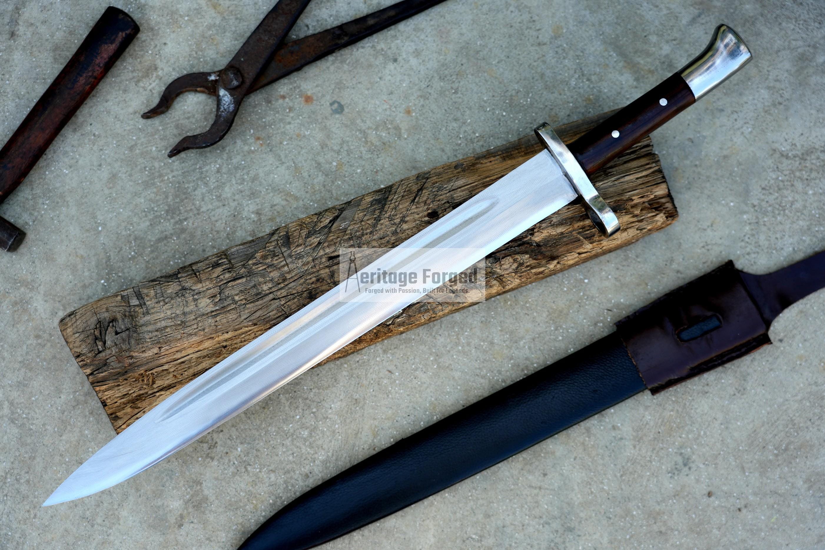 SINGLE EDGE DAGGER/16 inches Long Blade hand forged Dagger/Leaf spring of truck/Paracord Handle/Sharpen/Tempered/Ready to use/knife/knives