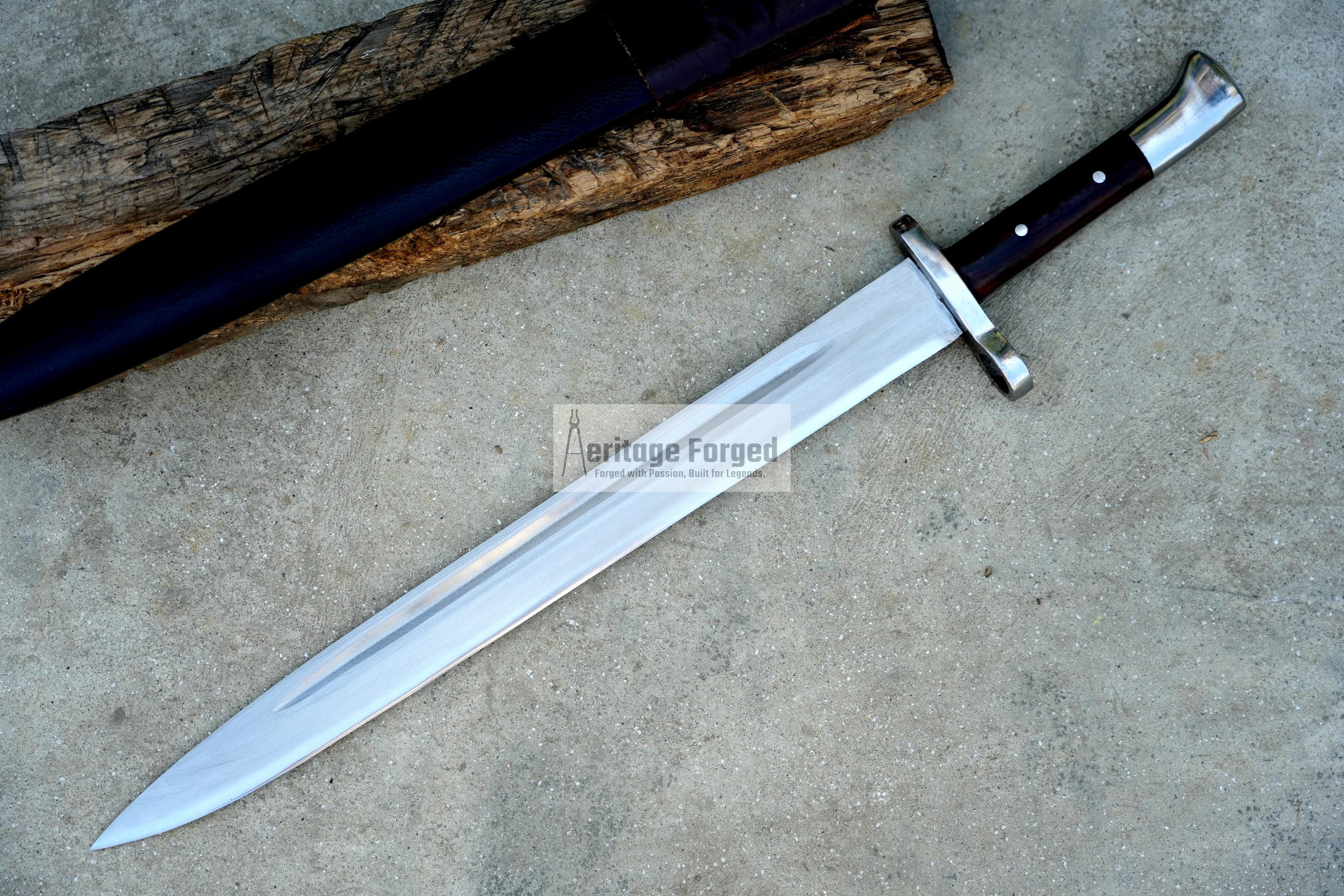 SINGLE EDGE DAGGER/16 inches Long Blade hand forged Dagger/Leaf spring of truck/Paracord Handle/Sharpen/Tempered/Ready to use/knife/knives