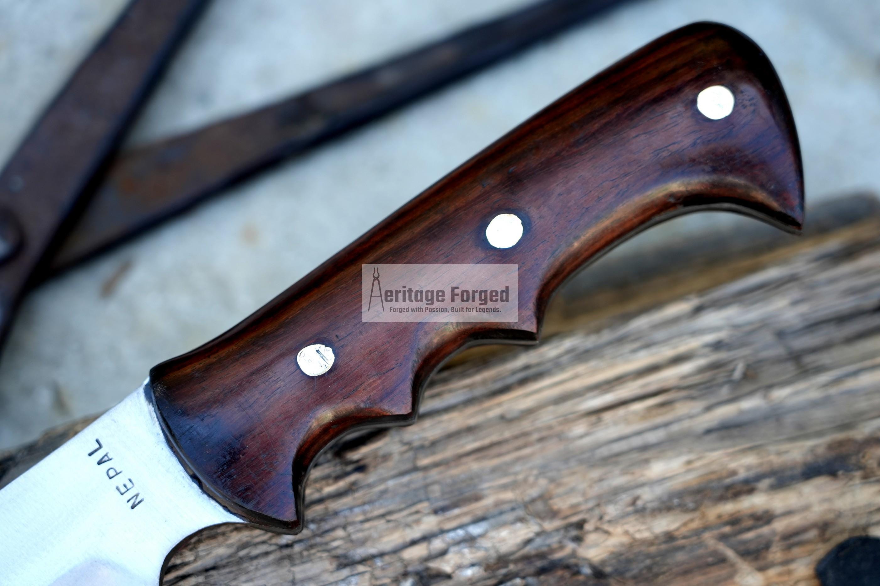 ARROWHEAD BOWIE KNIFE / 10 inches long Blade Hunting knife / Hand forged knife / Made from Leaf spring of truck / Tempered / Sharpen