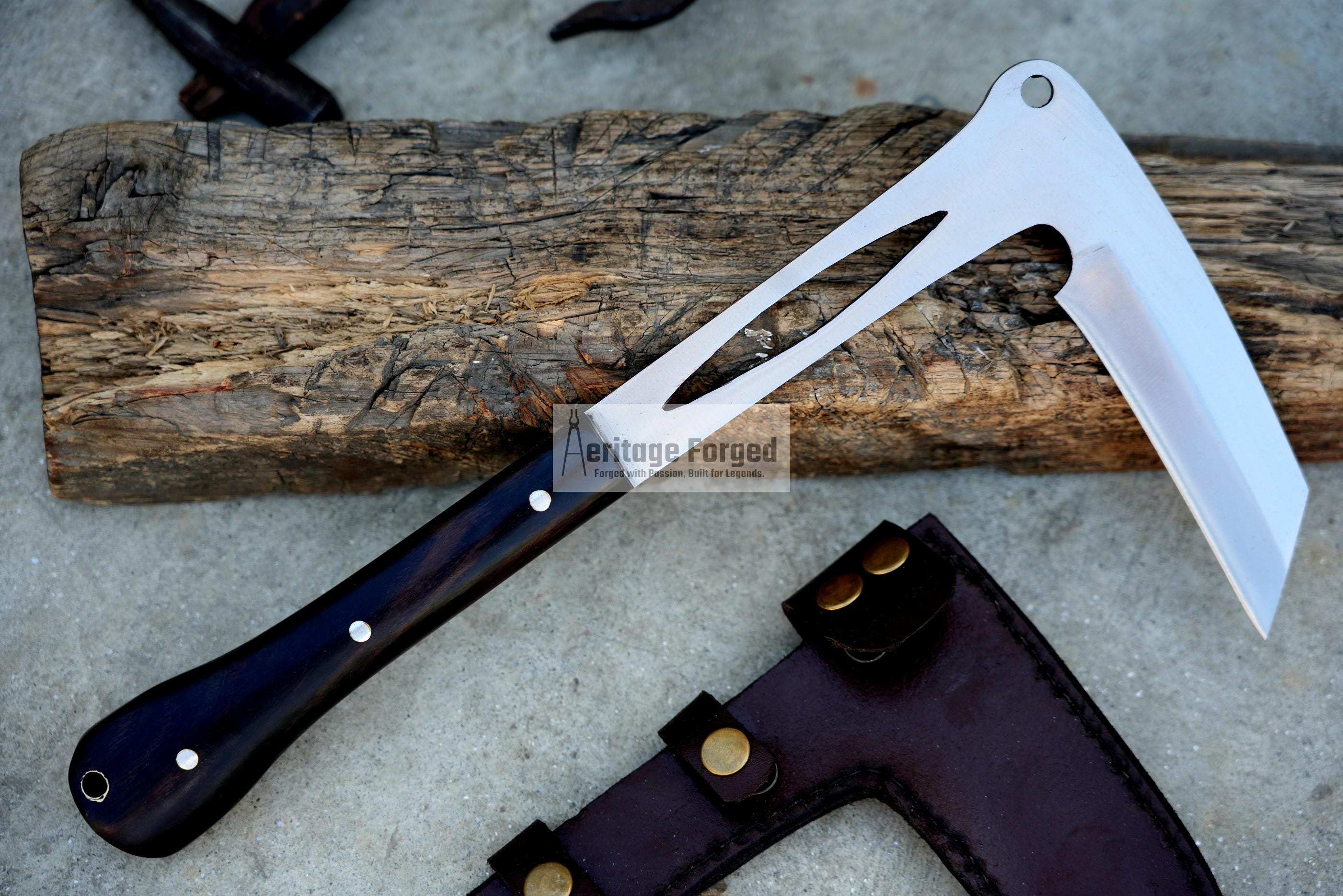 KAMA KNIFE/Traditional Japanese knife/Farmer Sickle /Leaf spring of truck/Rosewood Handle/Sharpen/Tempered/Ready to use/knife/Heritage kama2