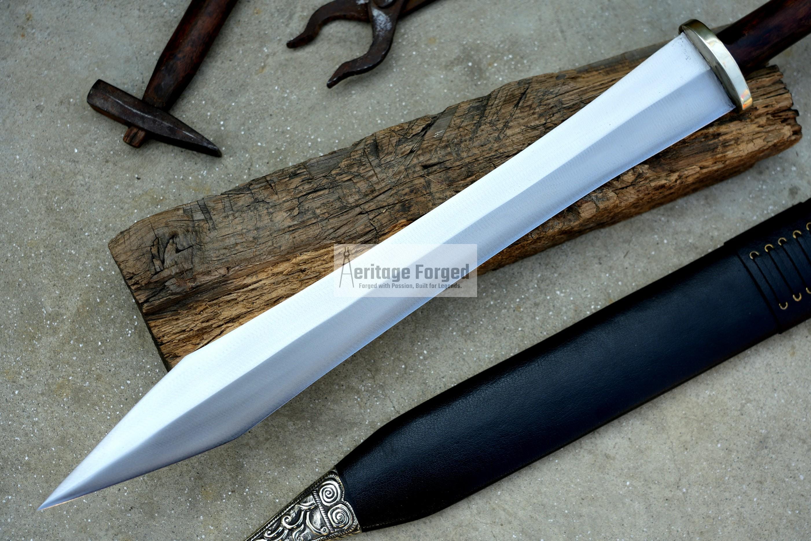 EAGLE GLADIUS SWORD /18 inches long Blade Hand Forged Sword/ Gladius Machete/Handmade from Leaf spring of Truck-Balance water tempered/Sharp