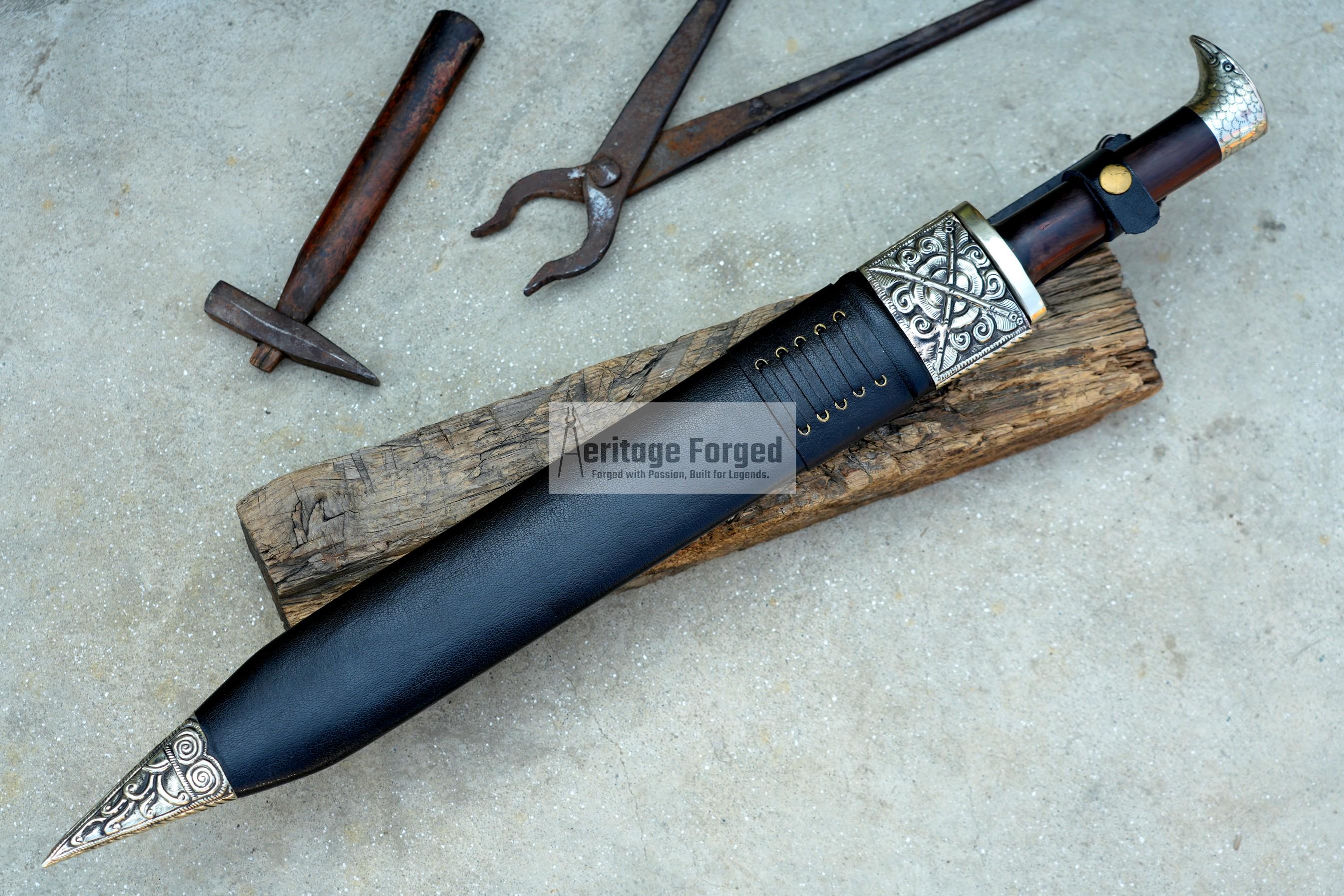 EAGLE GLADIUS SWORD /18 inches long Blade Hand Forged Sword/ Gladius Machete/Handmade from Leaf spring of Truck-Balance water tempered/Sharp