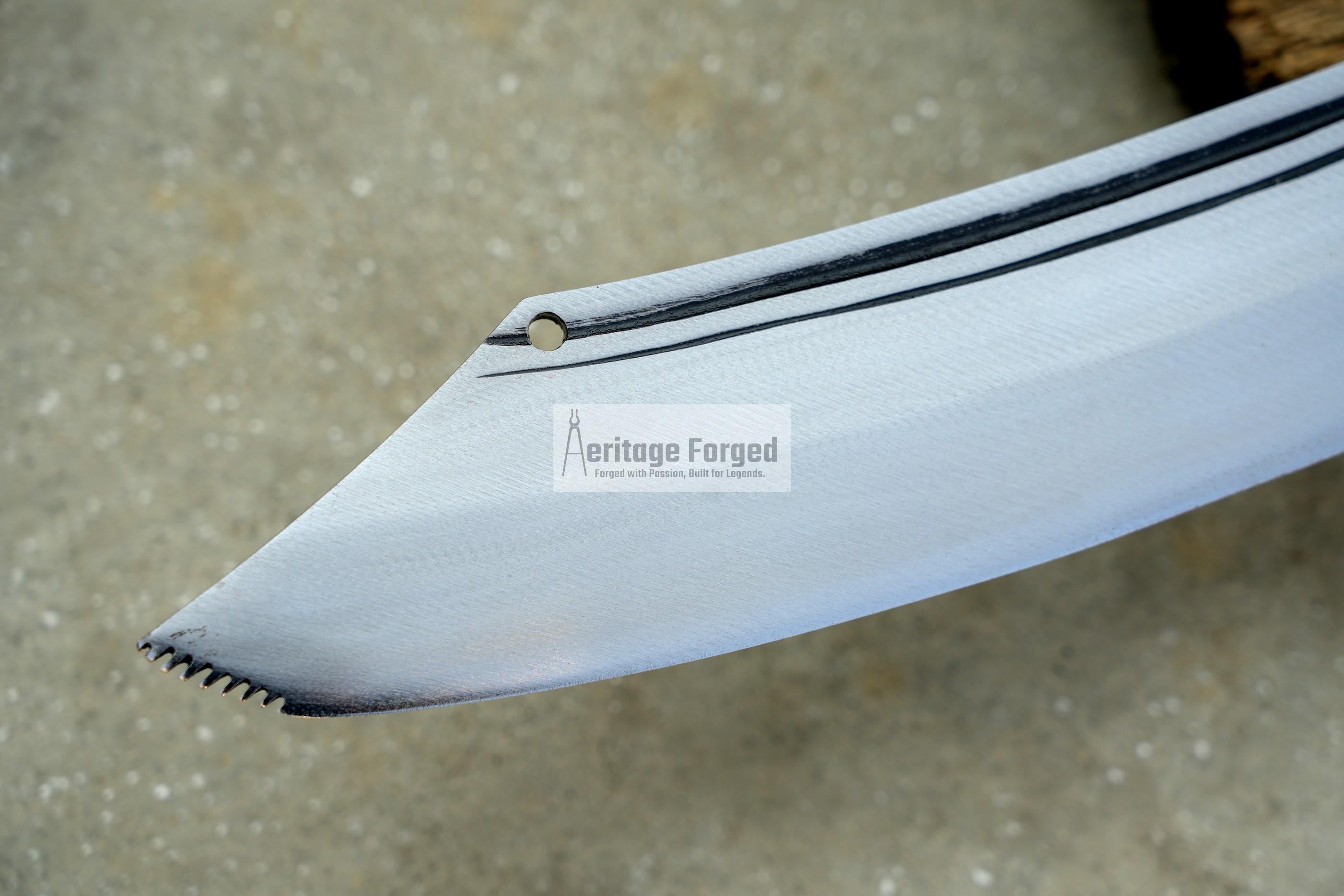 LARGE MACHETE / Large Jungle Machete/20 inches Long Blade Heavy duties machete/ Full tang/ Leaf spring of truck/ Tempered/Sharpen/Working