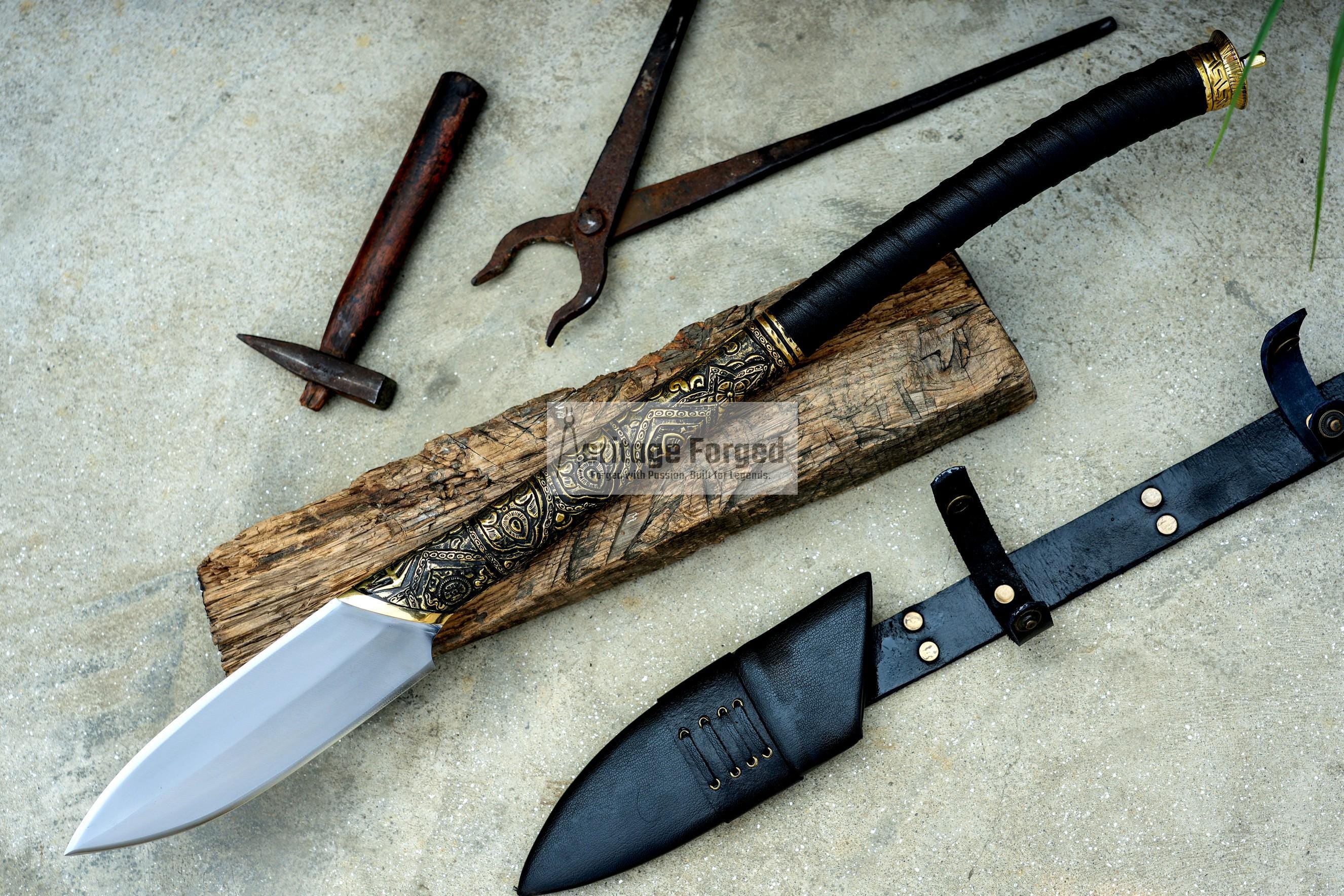 HELLBOY SPEAR / hand forged spear /8 inches Long Blade spear/ Collectible Spear/ Full tang/ spring of truck/ Tempered/Sharpen/ Movie spear