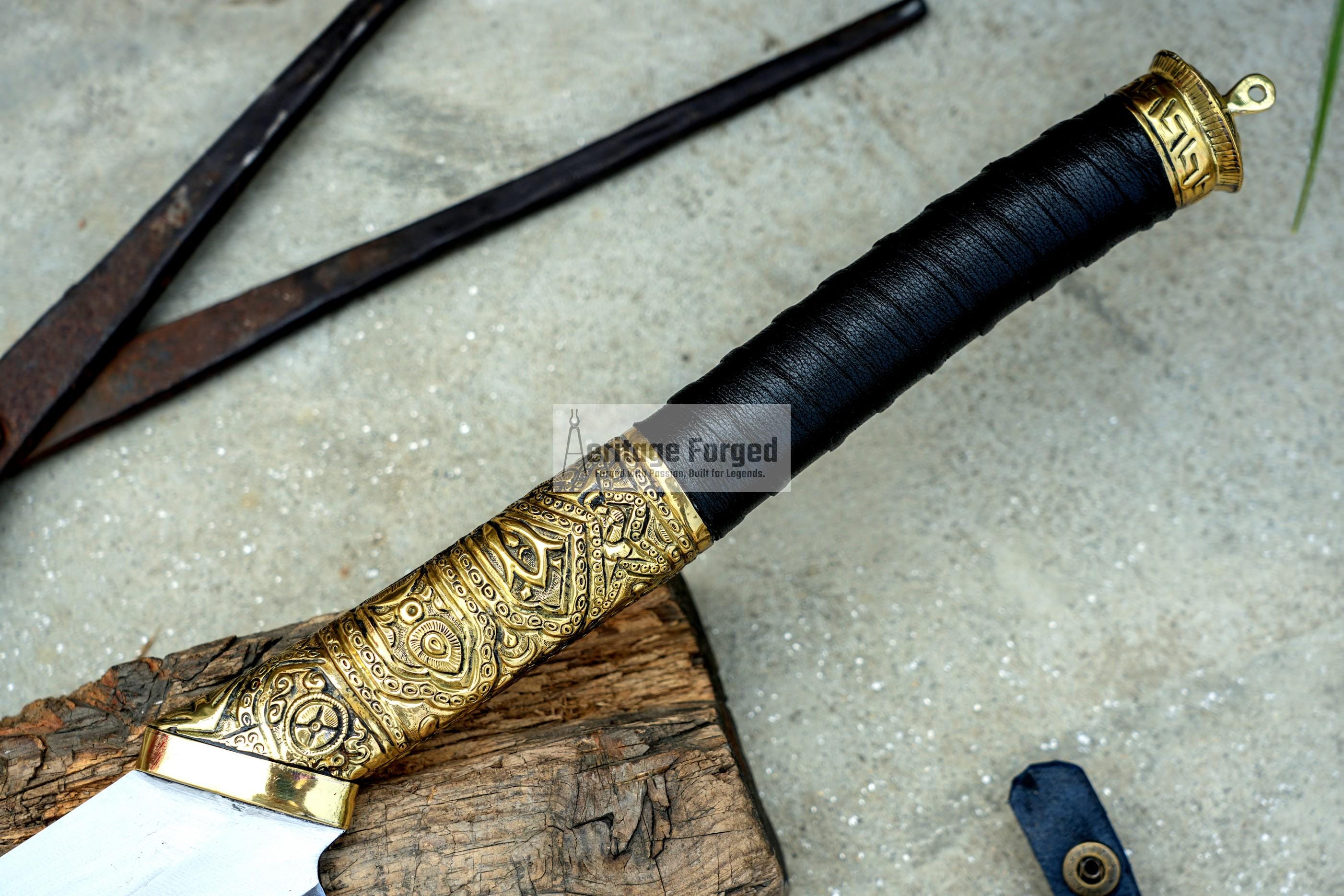 HELLBOY  MACHETE / Collectible  Machete/14 inches Long Blade Heavy duties machete/ Full tang/ Leaf spring of truck/ Tempered/Sharpen/Working