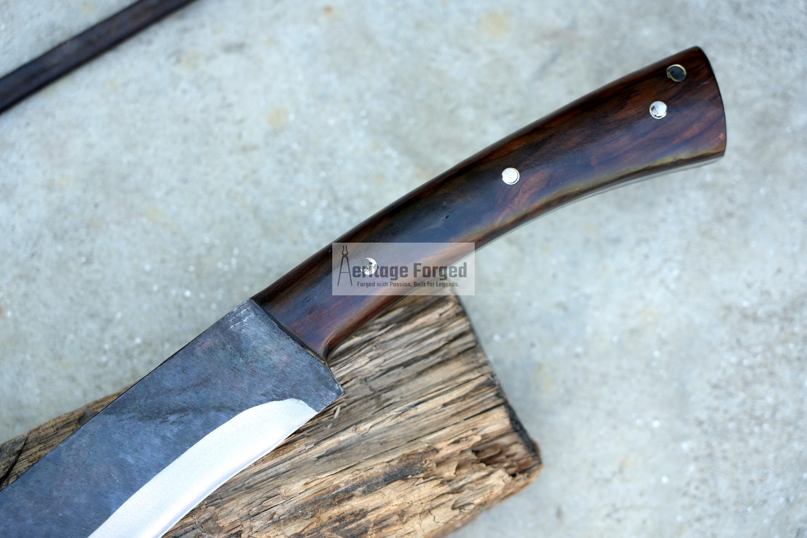 JUNGLE MACHETE / Large Jungle Machete/16 inches Long Blade Heavy duties machete/ Full tang/ Leaf spring of truck/ Tempered/Sharpen/Working