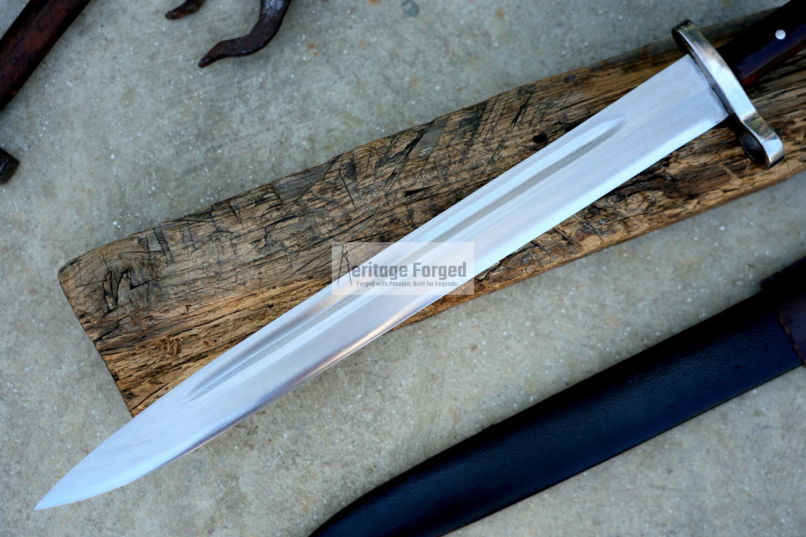 SINGLE EDGE DAGGER/16 inches Long Blade hand forged Dagger/Leaf spring of truck/Paracord Handle/Sharpen/Tempered/Ready to use/knife/knives