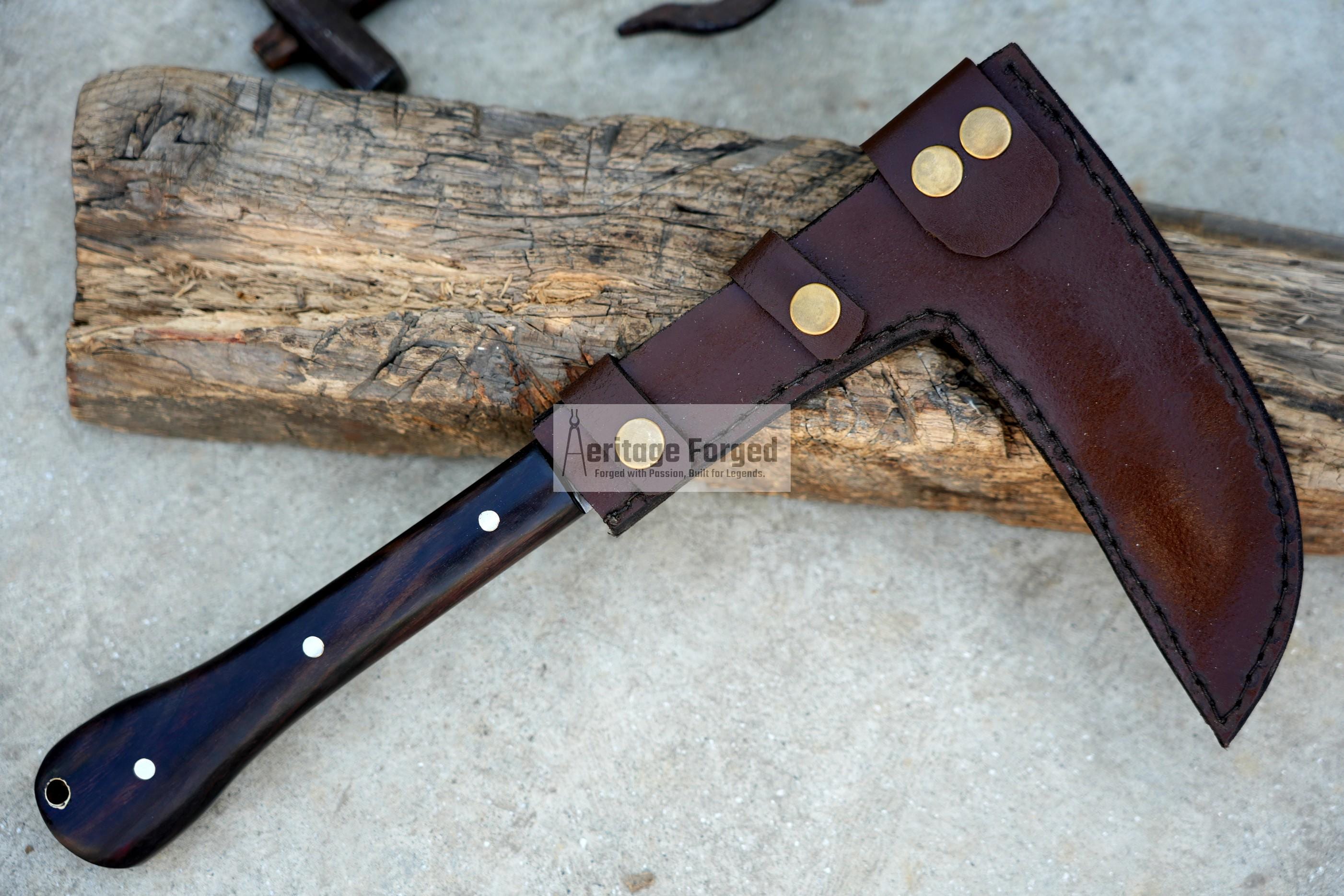 KAMA KNIFE/Traditional Japanese knife/Farmer Sickle /Leaf spring of truck/Rosewood Handle/Sharpen/Tempered/Ready to use/knife/Heritage kama2